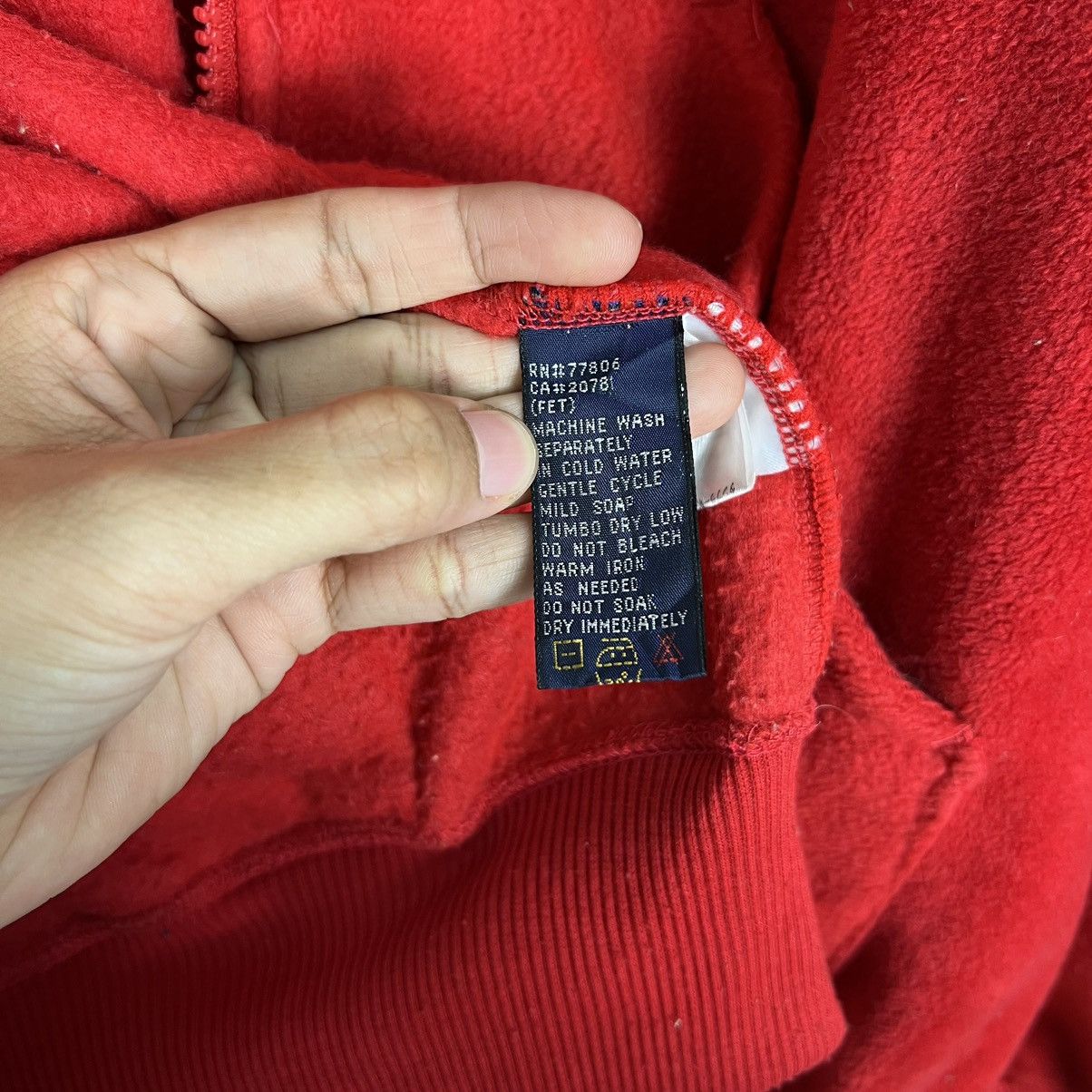 Tommy Hilfiger 🔥 VINTAGE 90s TOMMY HILFIGER ANORAK FLEECE HOODIES BOMBER Size US L / EU 52-54 / 3 - 18 Thumbnail