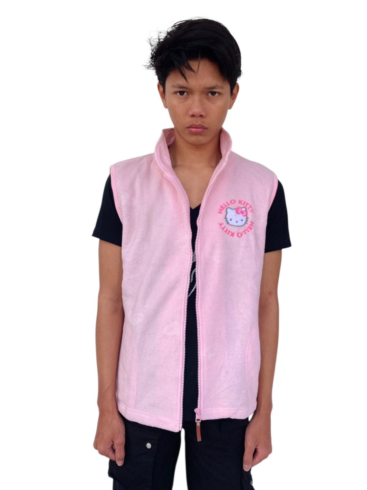 Angel Blue 2000s Hello Kitty - Pink Fleece Vest Size US M / EU 48-50 / 2 - 2 Thumbnail