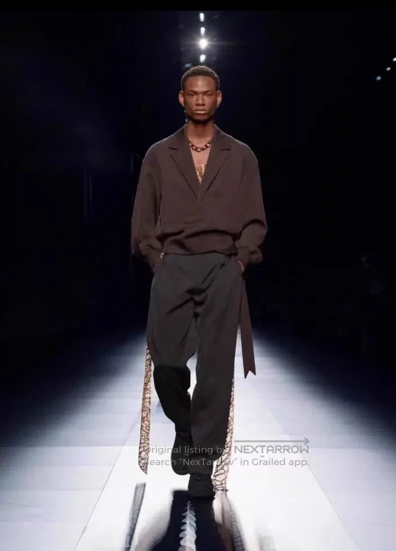 Dior Dior 23fw mocha brown streamer wool pullover jacket Size US M / EU 48-50 / 2 - 9 Thumbnail
