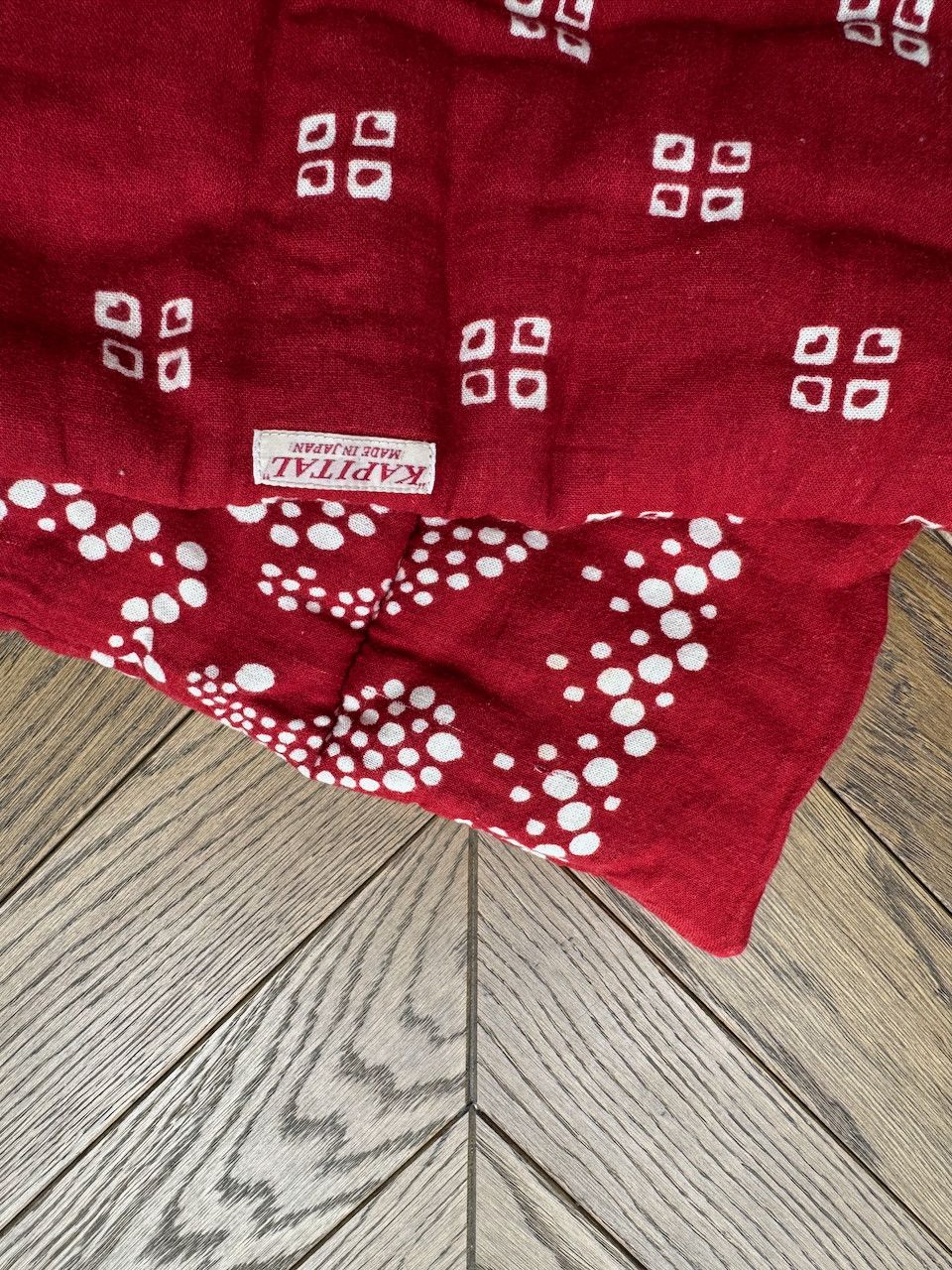 Kapital [OS] Linen/Rayon Bandana Kesa Scarf in Red (FW21) Size ONE SIZE - 5 Thumbnail