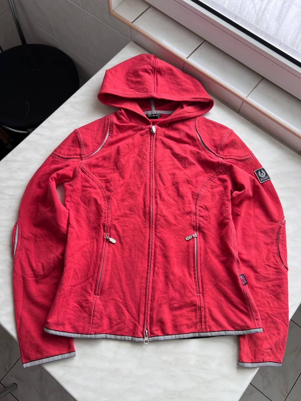Belstaff Vintage Belstaff Zip Hoodie Y2K Baby Doll Biker Style 2000’s Size S / US 4 / IT 40 - 8 Thumbnail