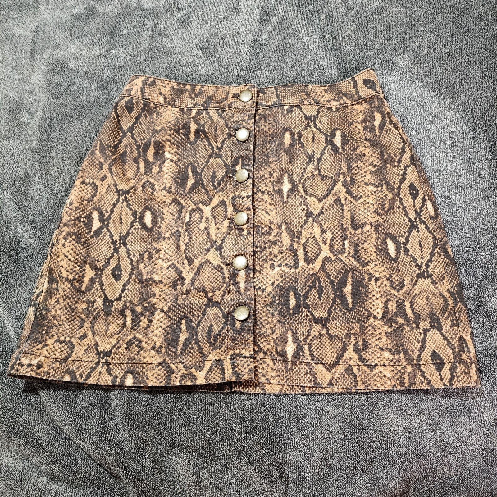 Gianni Valentino Gianni Bini Button up snake print skirt size Medium 2352 Size 28" / US 6 / IT 42 - 2 Thumbnail