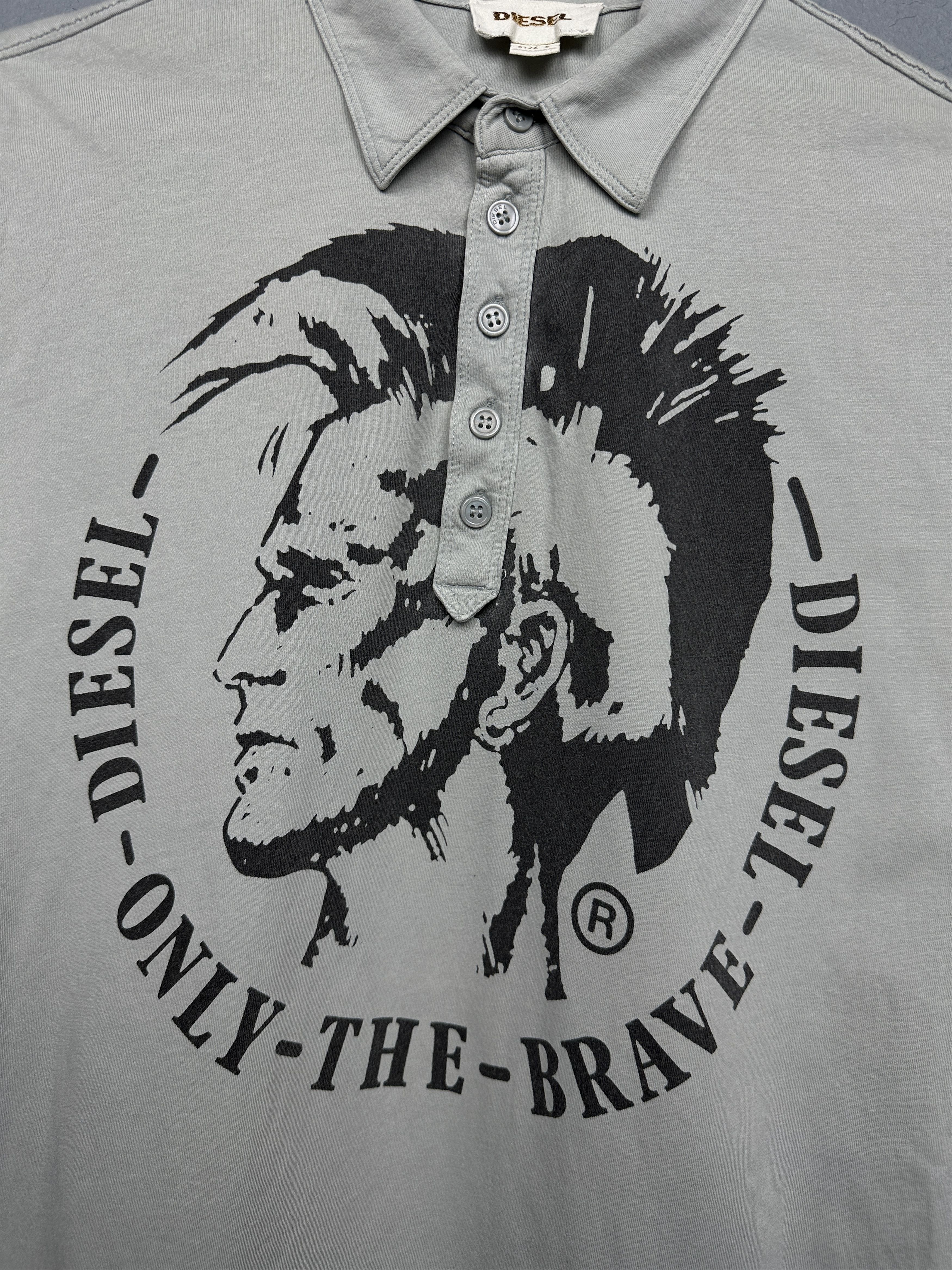 Diesel × Vintage Diesel Vintage Mens Punk Logo Polo Shirt Size US S / EU 44-46 / 1 - 3 Thumbnail