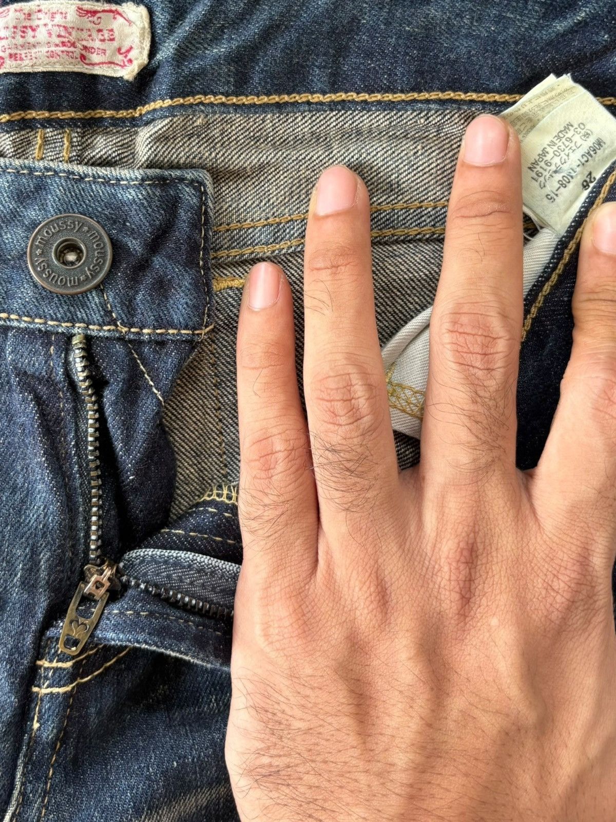 MOUSSY Vintage Japanese Moussy Rusty Wash Distress Flare Jeans Size 30" / US 8 / IT 44 - 5 Thumbnail