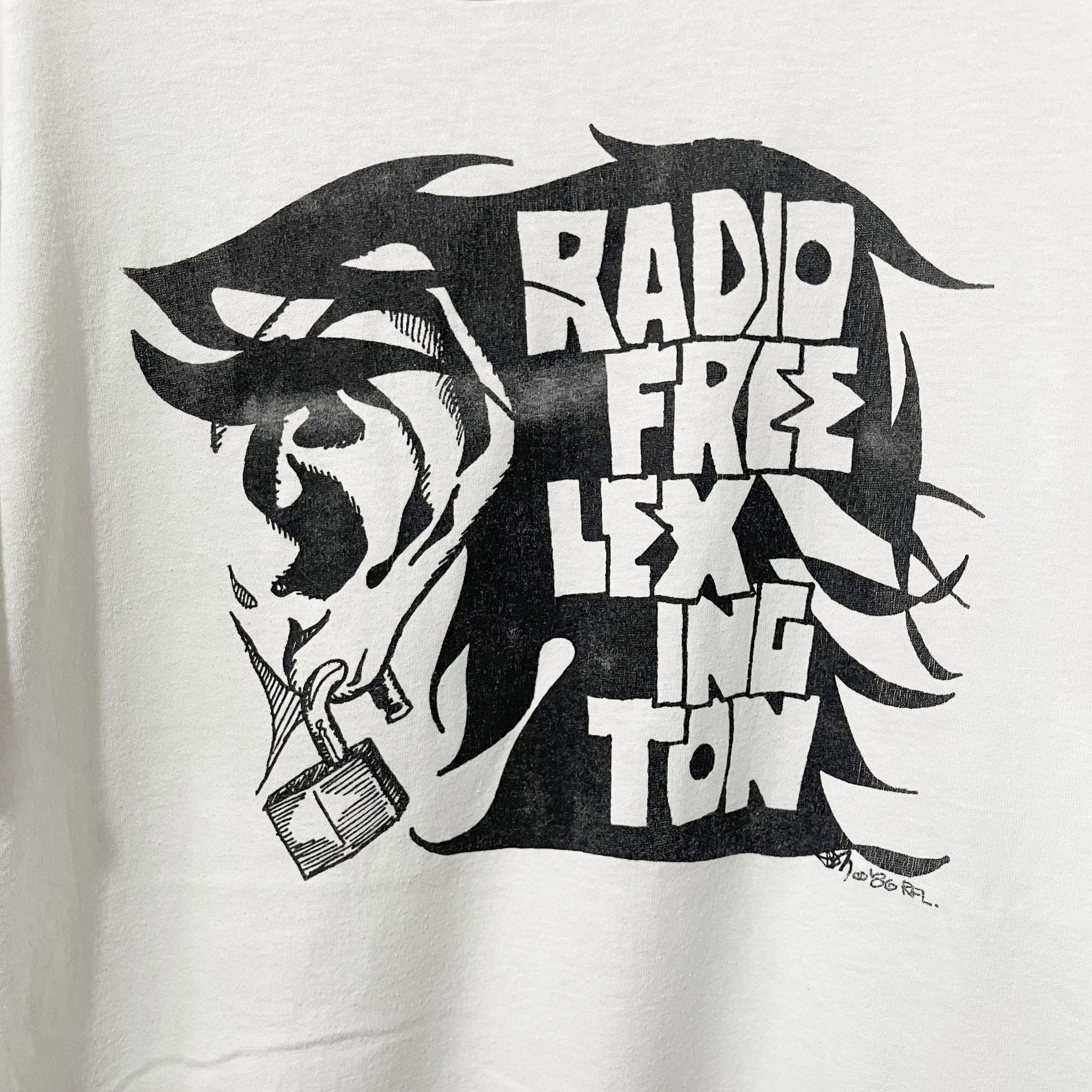 Vintage Vintage 90s Radio Free Lexington T-Shirt Size US M / EU 48-50 / 2 - 2 Thumbnail