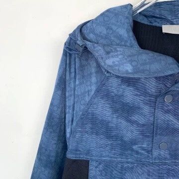 Dior Dior Blue logo old flower stitching hooded sweatshirt jacke Size US XS / EU 42 / 0 - 3 Thumbnail