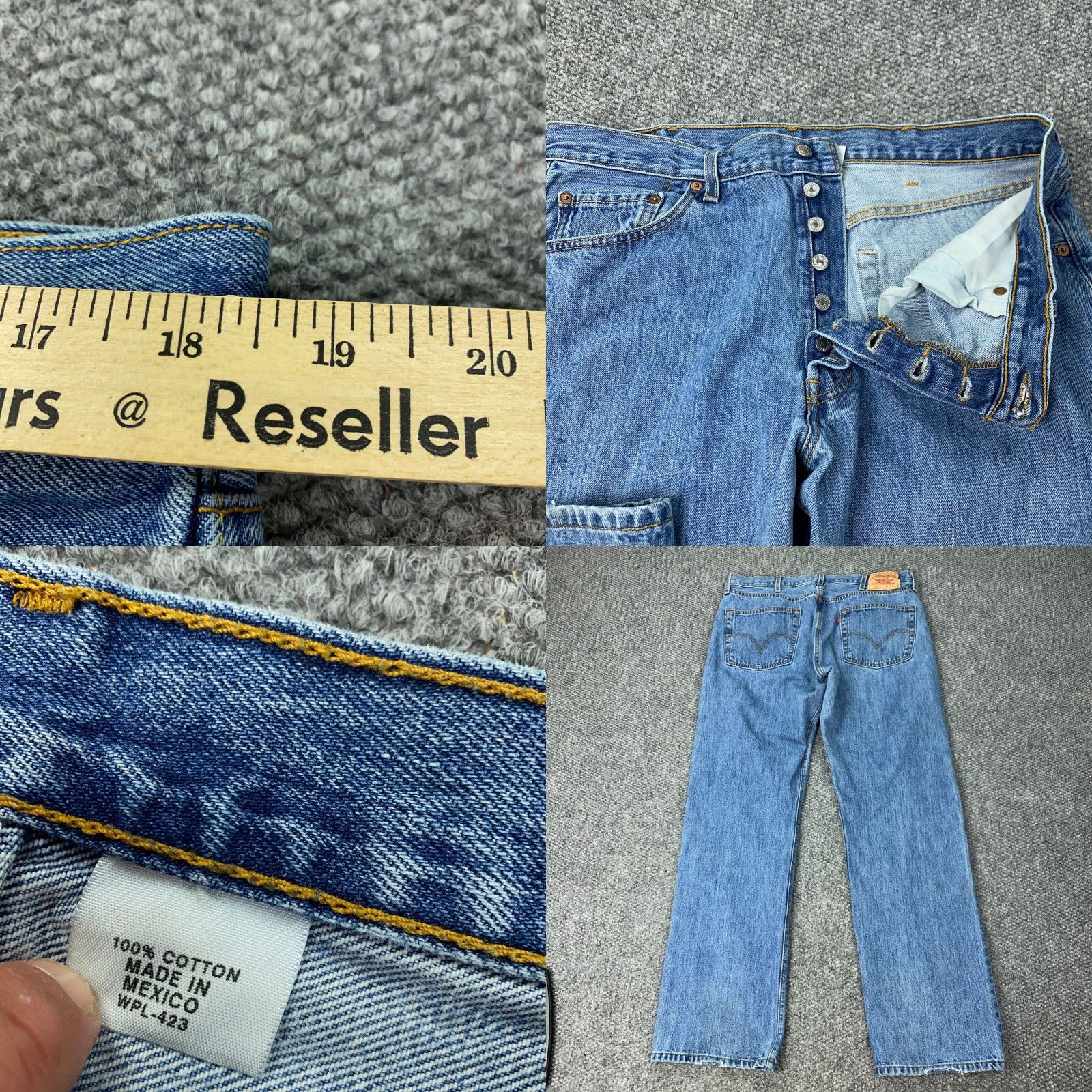 Levi's VINTAGE Levi's 501 Jeans Mens 38x34 Blue Denim Straight 90s Concert Mens Size US 44 / EU 60 - 8 Thumbnail