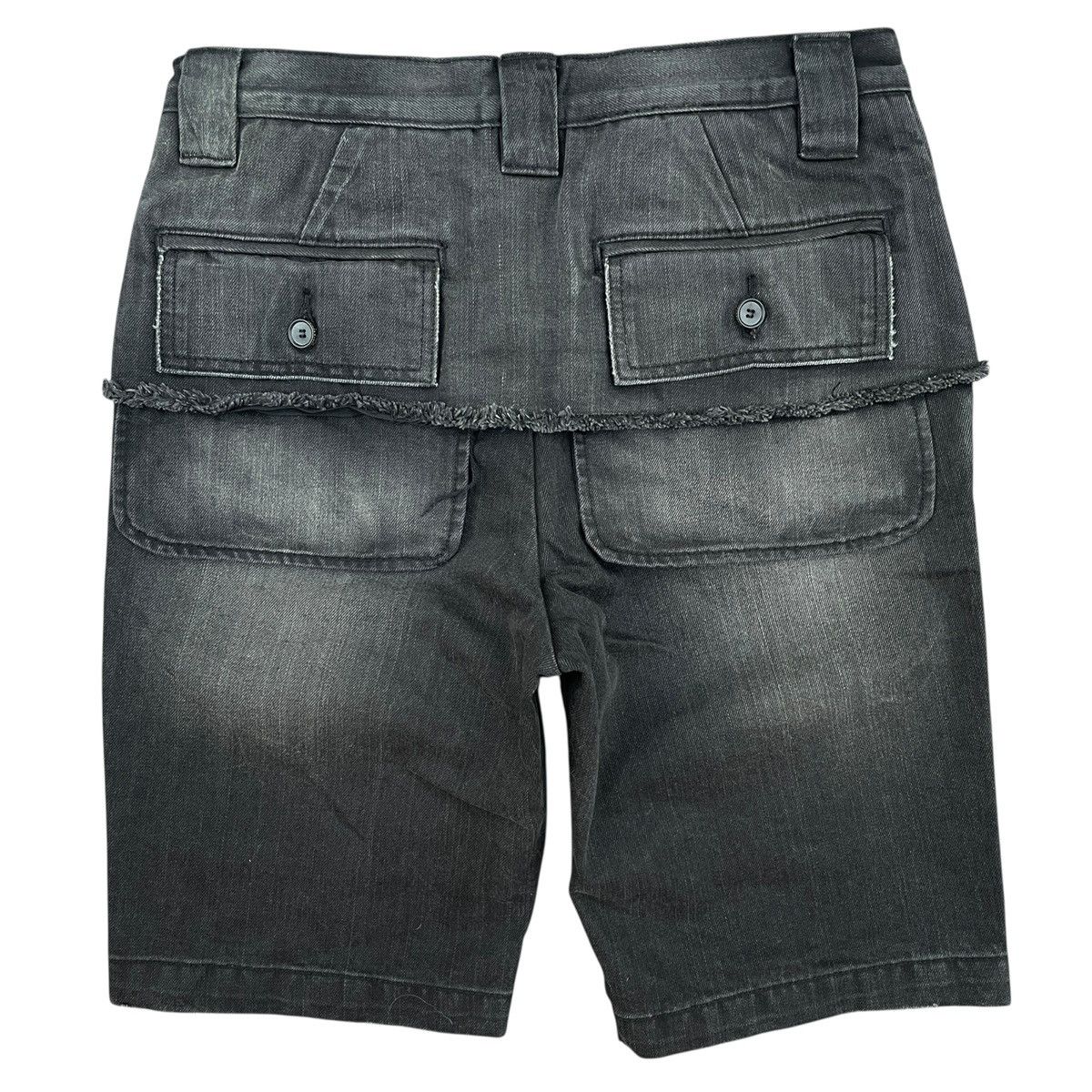 Maison MIHARA YASUHIRO MIHARA YASUHIRO - Black Washed Denim Double Pocket Shorts Size US 31 - 2 Thumbnail