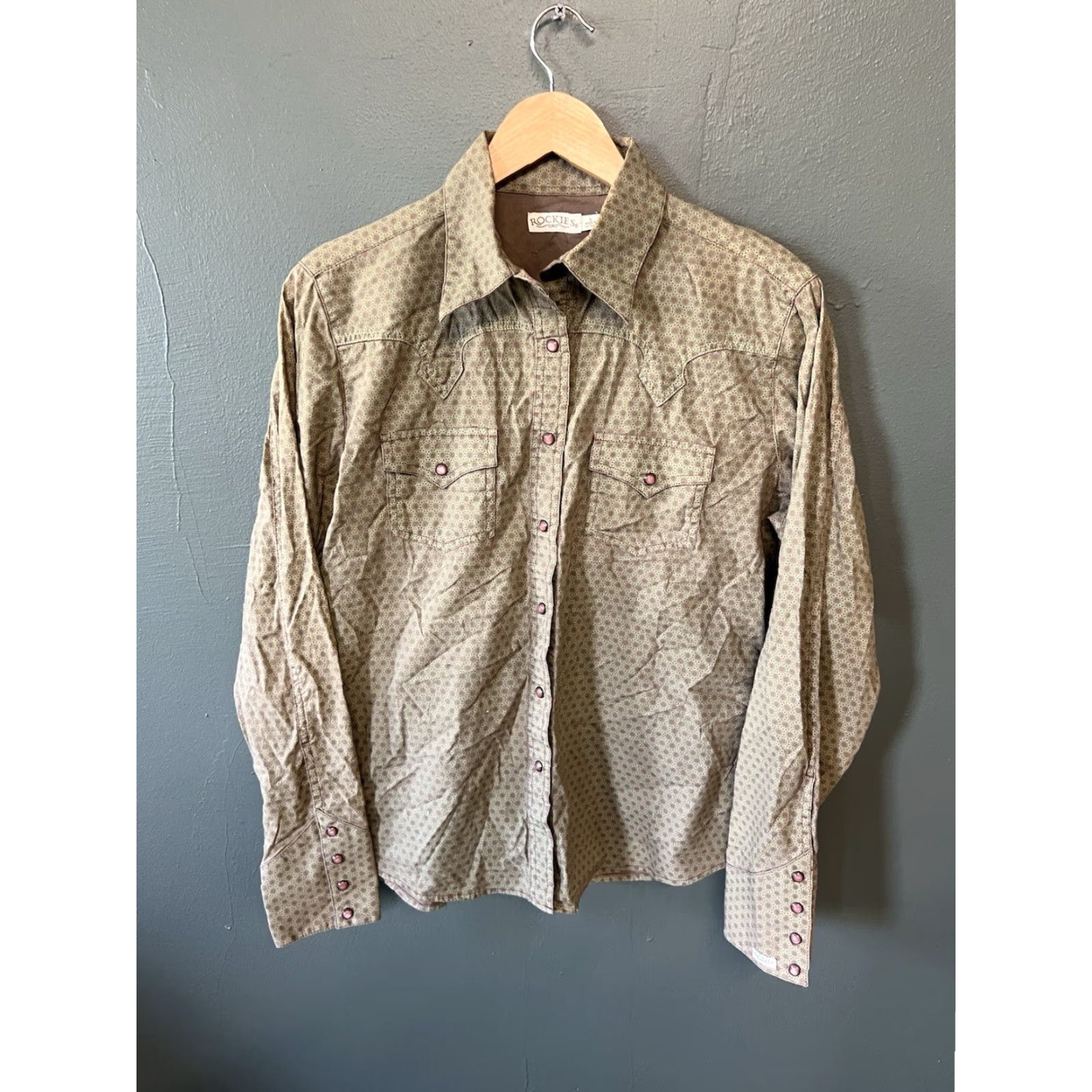 Vintage VINTAGE Rockies Womens Green Long Sleeve Snap Up Double Pocket Size Large Size L / US 10 / IT 46 - 2 Thumbnail