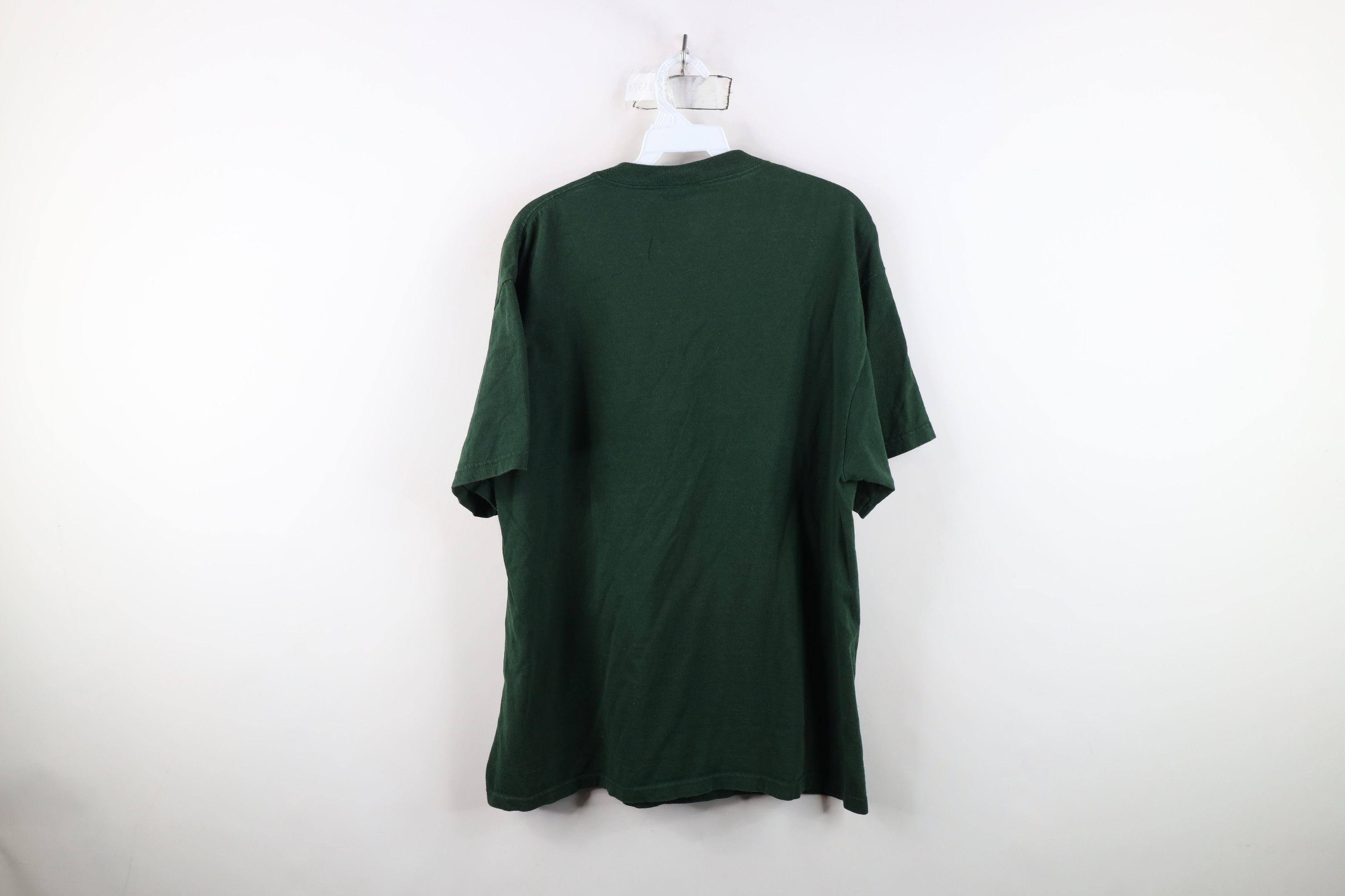 Vintage Vintage 90s Script Michigan State University T-Shirt Green Size US L / EU 52-54 / 3 - 10 Thumbnail