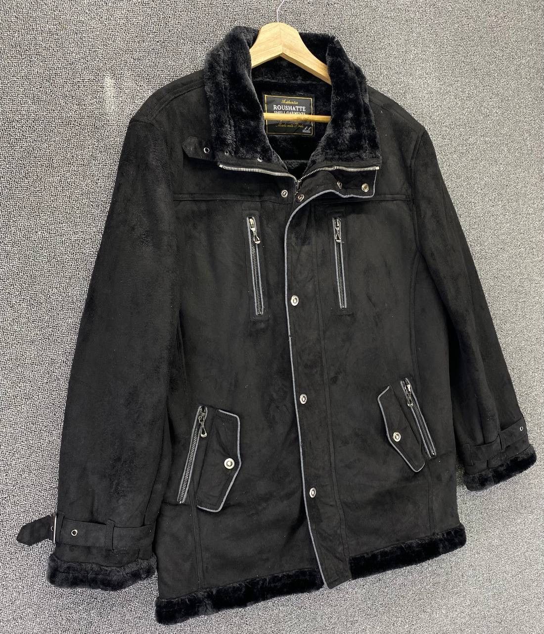 If Six Was Nine Vintage ROUSHATTE Shell Garments B3 Sherling Jacket Size US L / EU 52-54 / 3 - 2 Thumbnail
