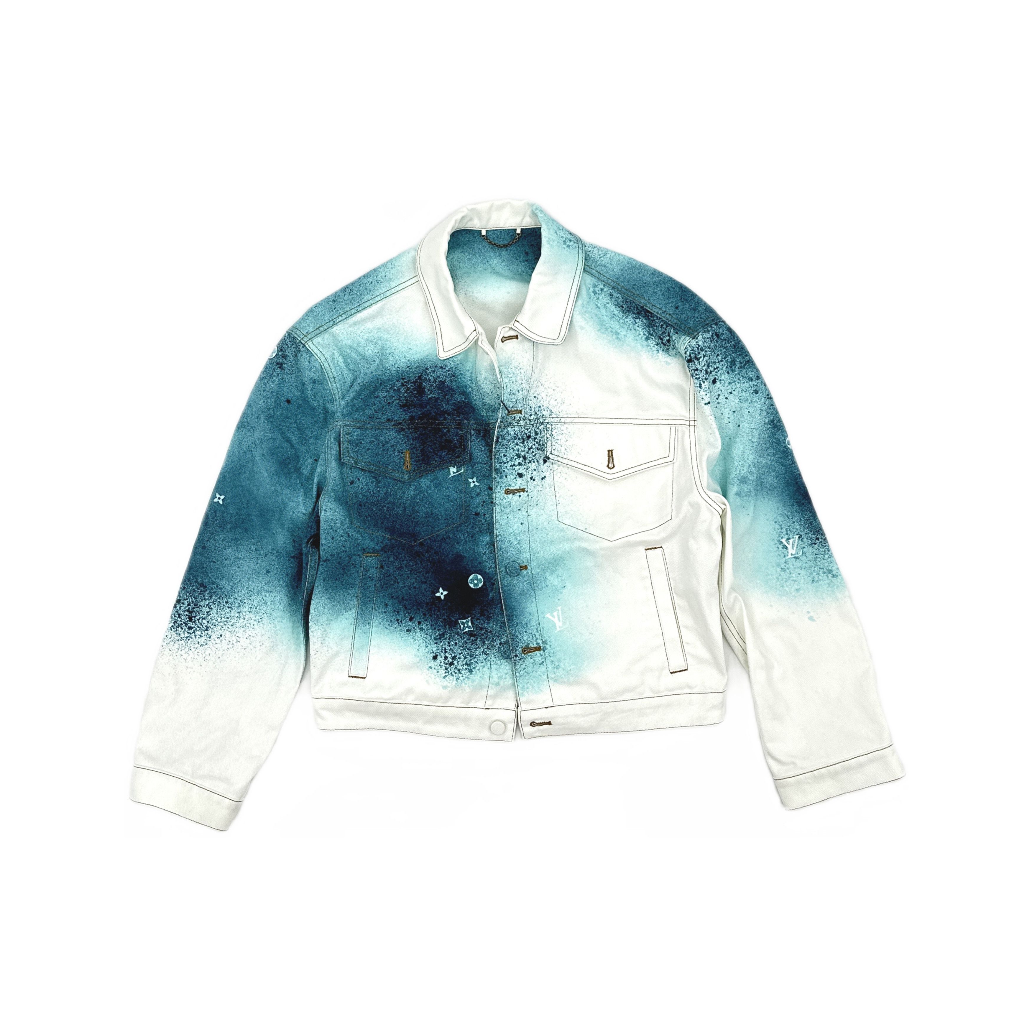 Louis Vuitton Louis Vuitton Spray Effect Denim Jacket 48 Size US M / EU 48-50 / 2 - 1 Thumbnail