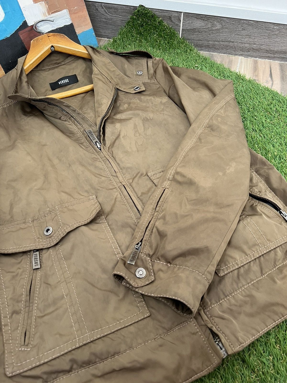 Vintage Vintage Versace Versus Nylon Jacket Luxury Bomber Size US M / EU 48-50 / 2 - 7 Thumbnail