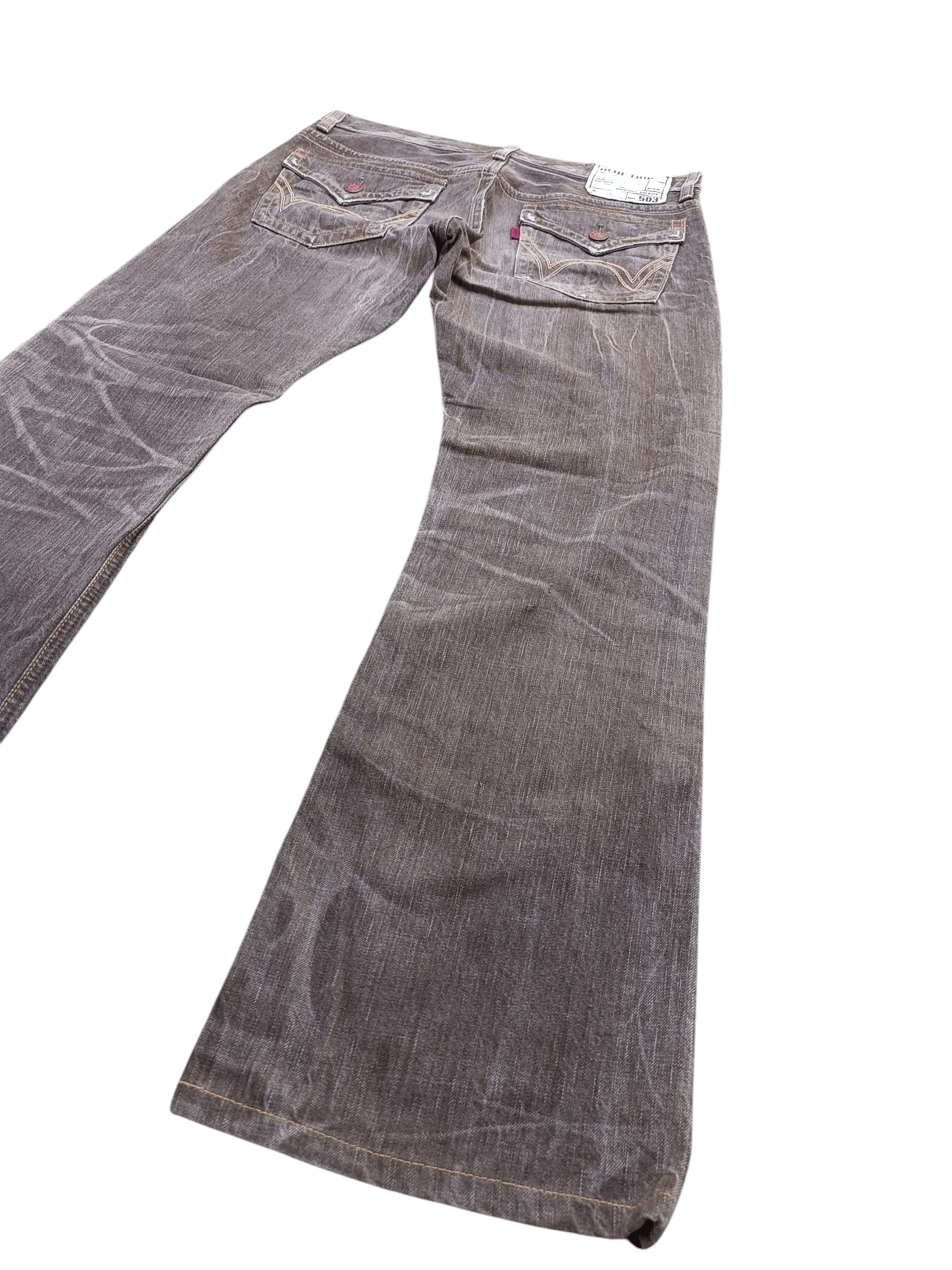 Japanese Brand FLARED 90s Edwin 503 Flare BlueTrip Whiskers Faded Jeans Size US 35 - 13 Thumbnail