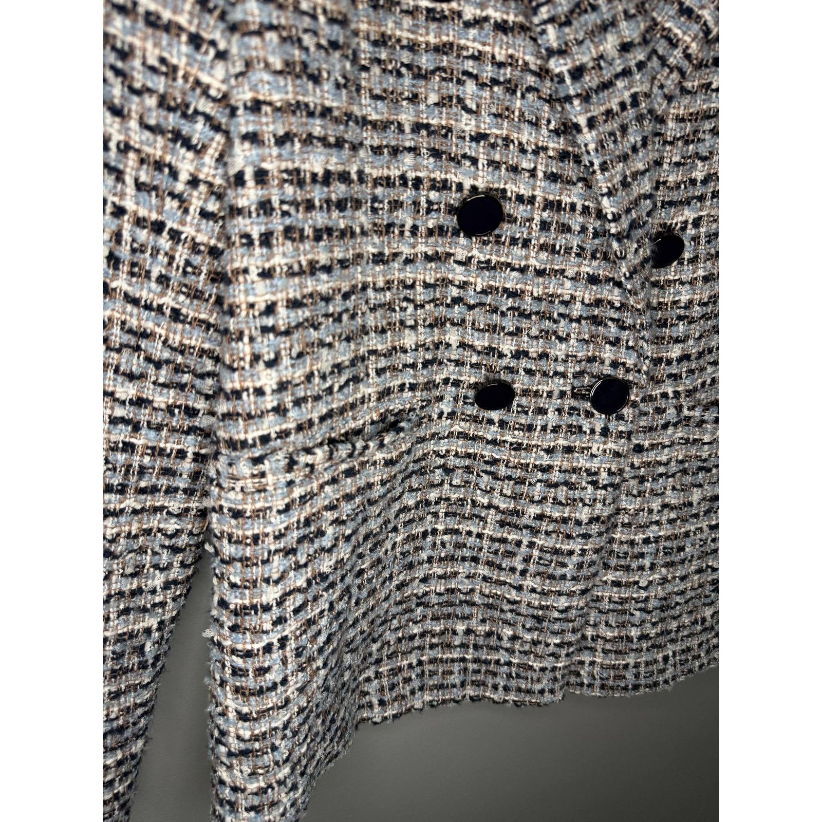 House of Harlow House of Harlow Double Breasted Tweed Blazer Navy/White M Size M / US 6-8 / IT 42-44 - 4 Thumbnail