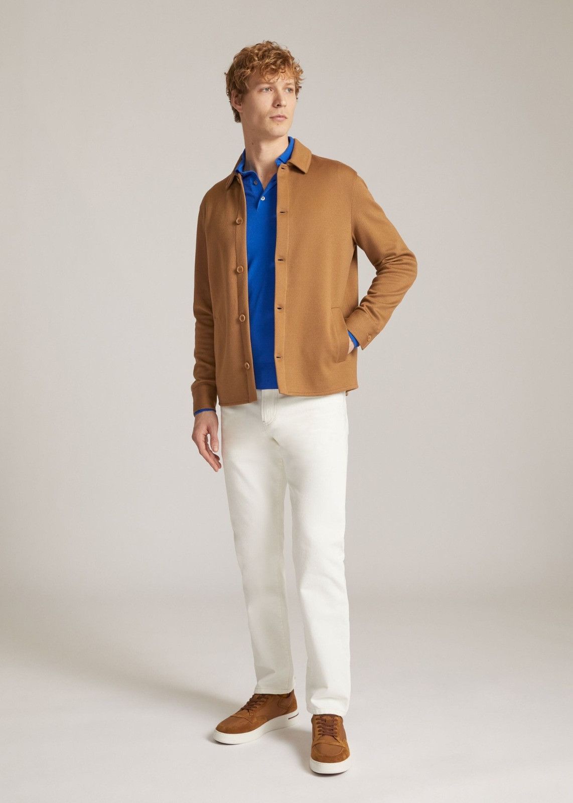 Loro Piana o1srvl11e1124 Jersey Shirt Jacket in Brown Size US S / EU 44-46 / 1 - 2 Thumbnail