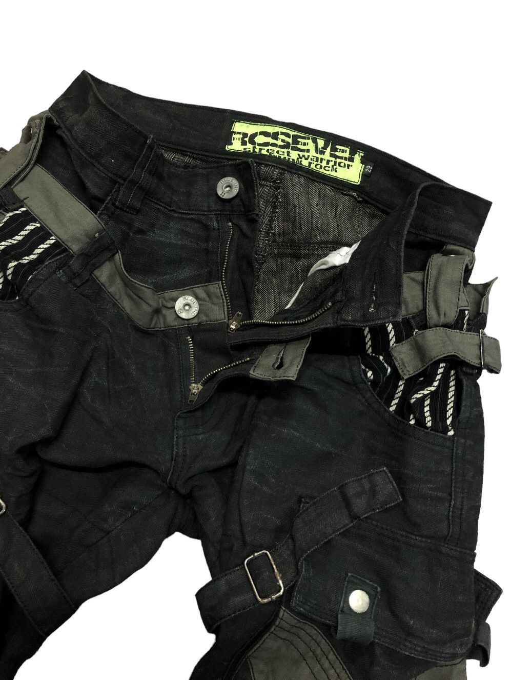 If Six Was Nine × Japanese Brand × Le Grande Bleu (L.G.B.) BLUE INC BONDAGE PANT MULTI POCKET CARGO STYLE DOUBLE WAIST Size US 30 / EU 46 - 22 Thumbnail