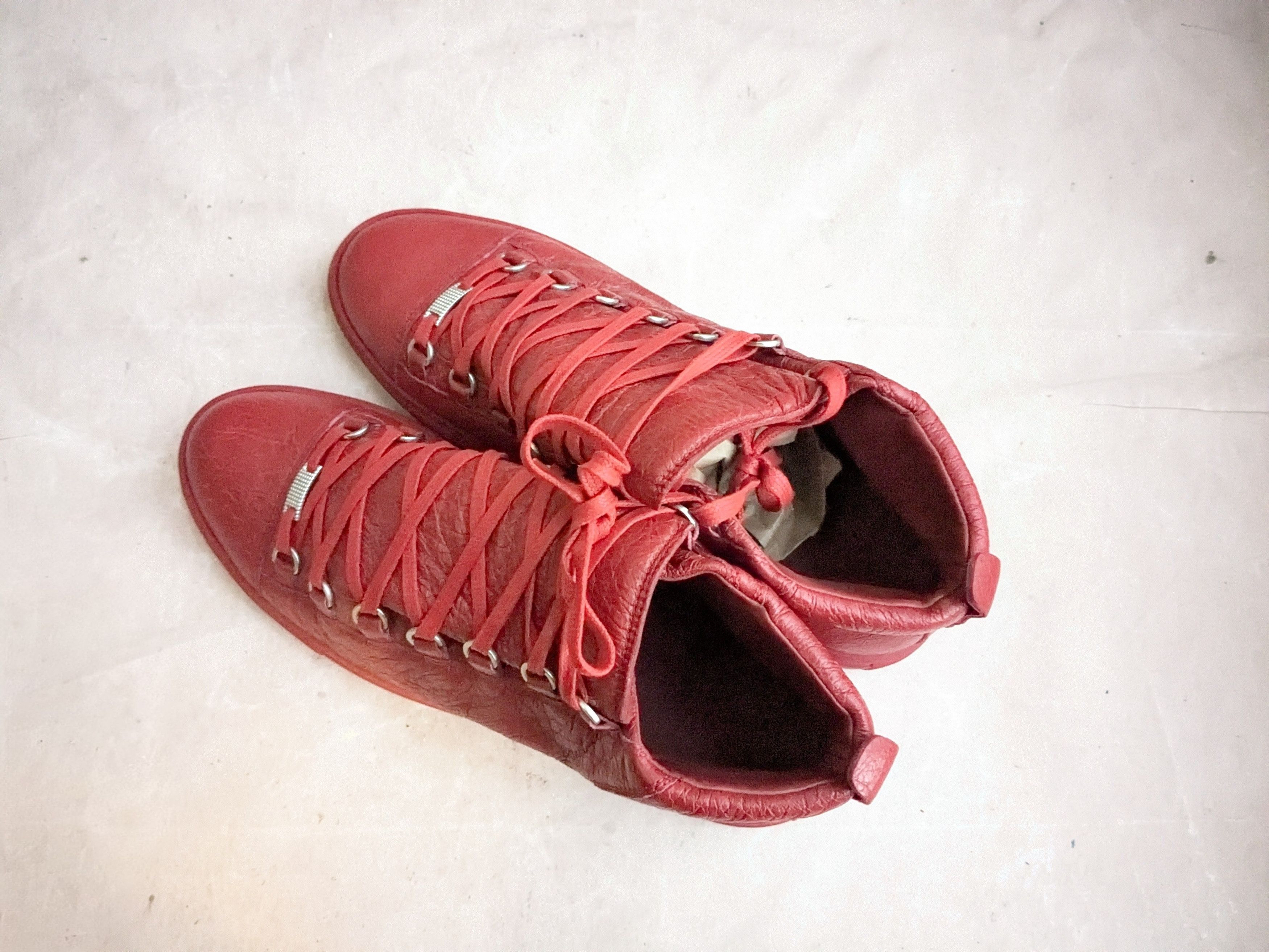 Balenciaga Balenciaga Arena Red 13 High Tops Leather Size US 13 / EU 46 - 10 Thumbnail