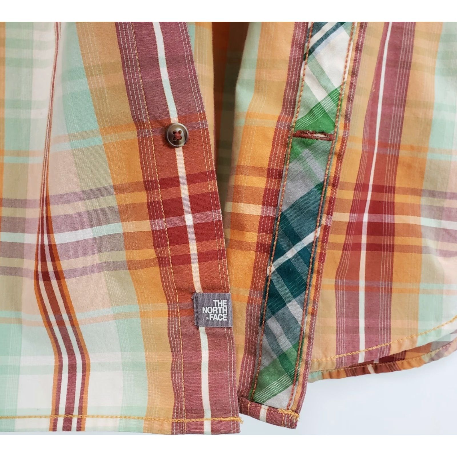 The North Face VINTAGE The North Face Button-Up Shirt Lot of 2 Adult Medium Red Blue Plaid Short Sleeve Casual Mens Size US M / EU 48-50 / 2 - 7 Thumbnail