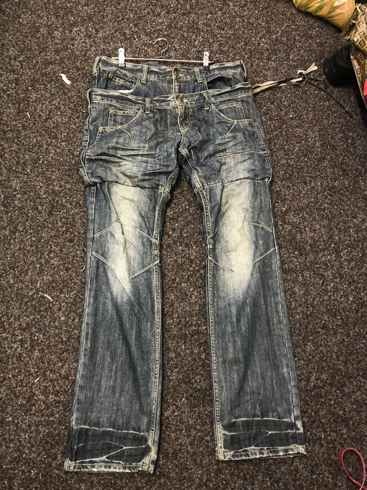 Archival Clothing PPFM Double Waist Denim | Grailed