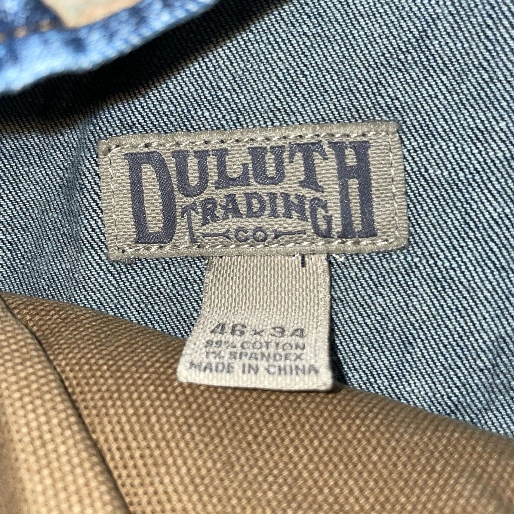 CO Duluth Trading Co Jeans Mens Size 46 Inseam 34 Blue Cotton Straight 46x34 Size US 30 / EU 46 - 4 Thumbnail