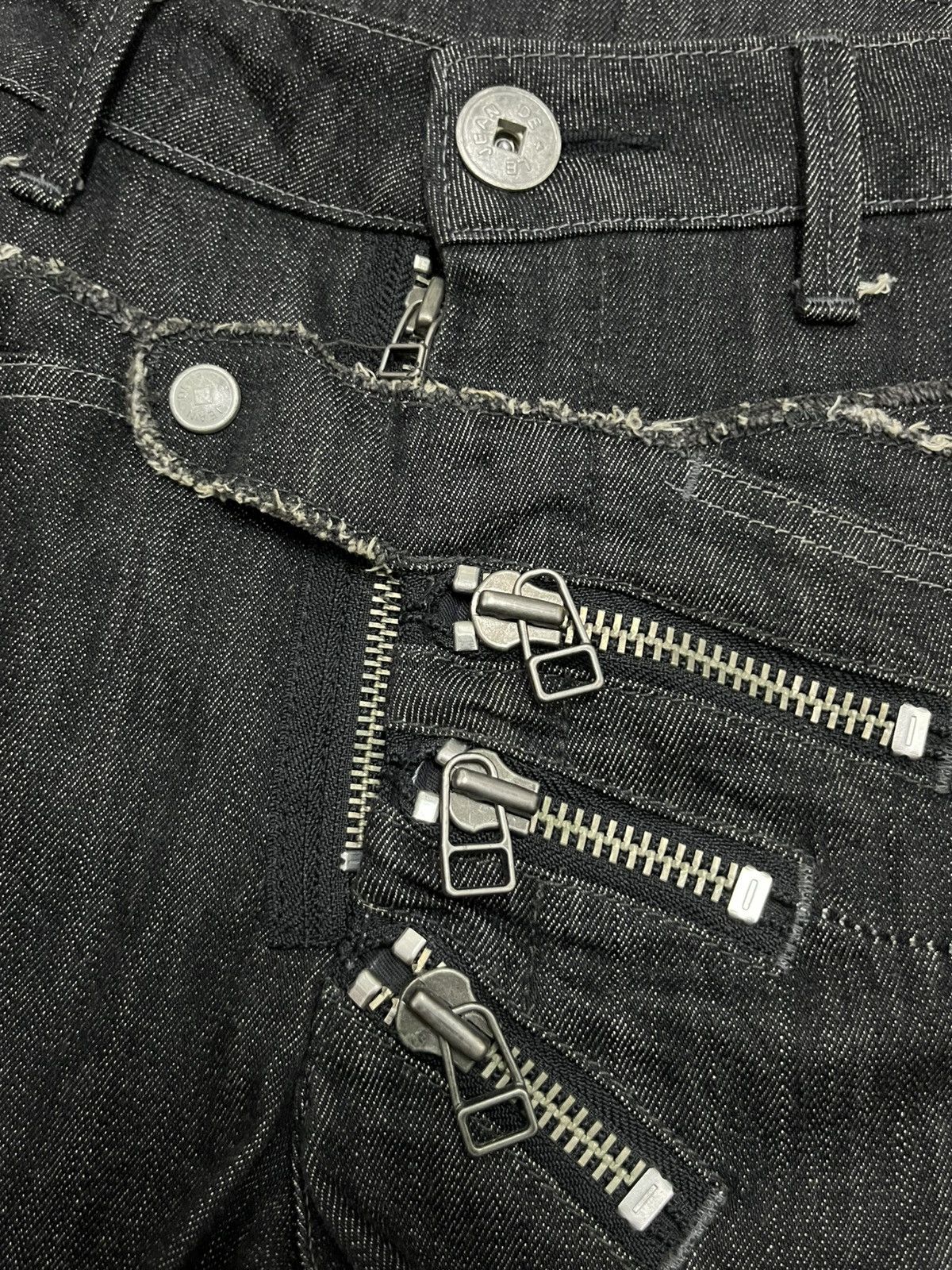 Marithe + Francois Girbaud Le Jean De MFG Multi Zipper Jeans Straight Cut W37 Size US 37 - 4 Thumbnail