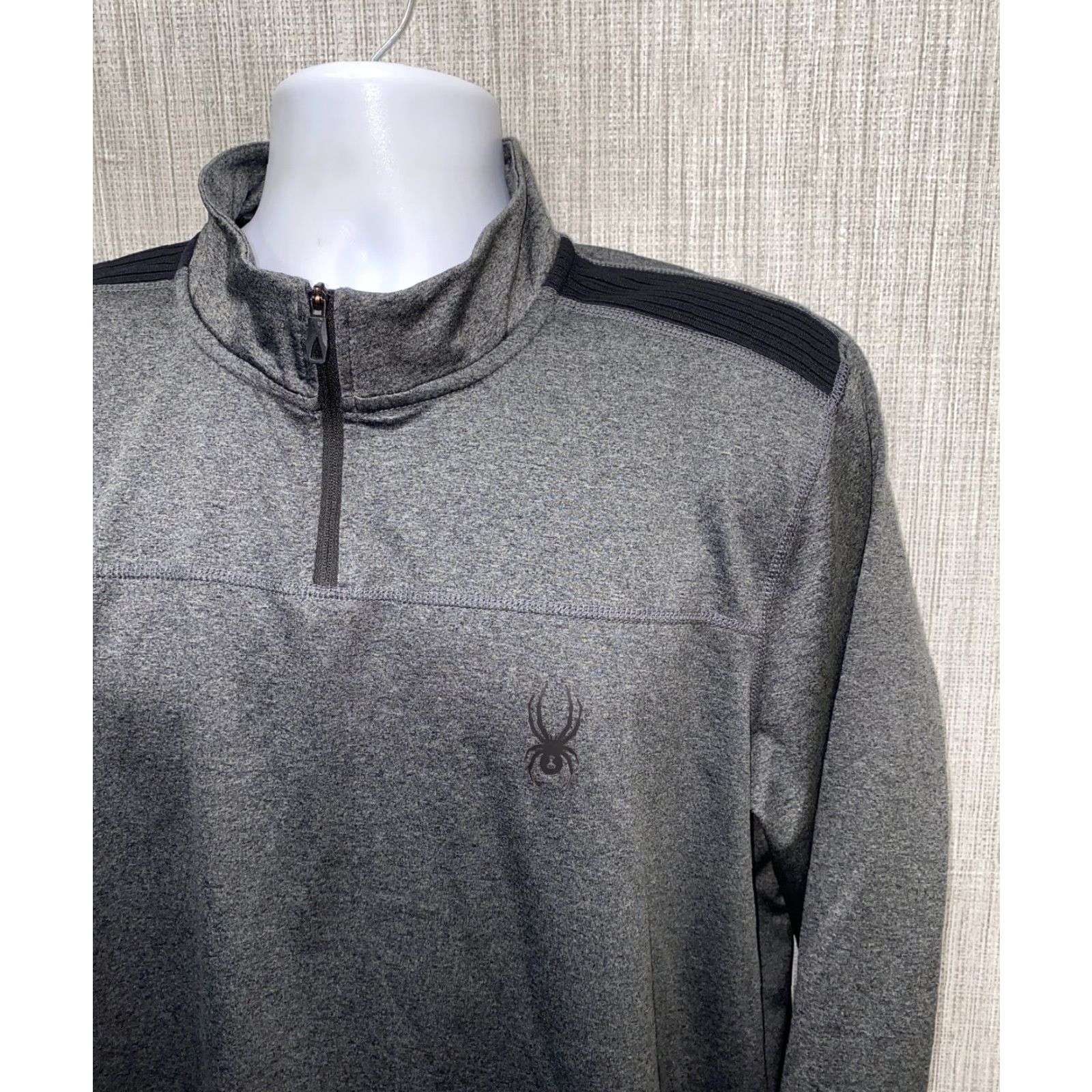 Spyder Spyder Mens Gray Polyester/Spandex 1/2 Zip Pullover Jacket Size XL Size US XL / EU 56 / 4 - 2 Thumbnail