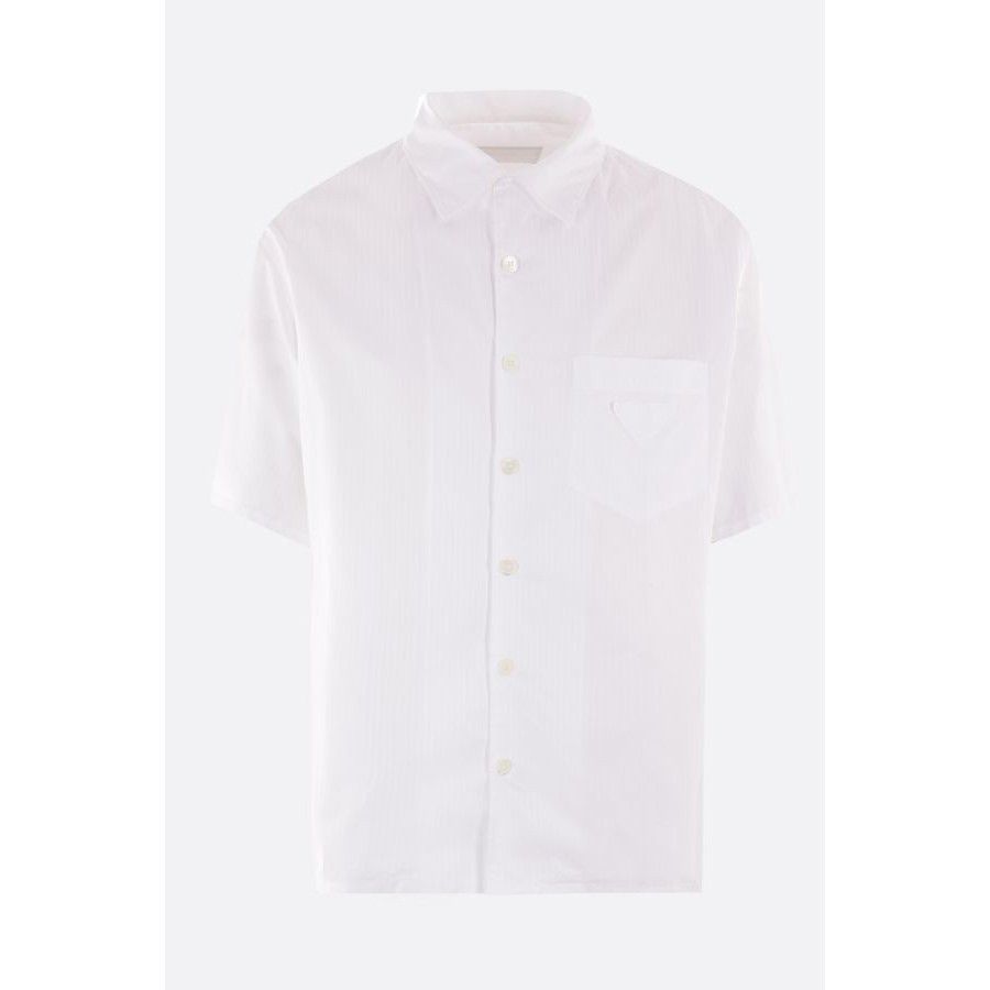 Prada PRADA White Cotton Bowling Shirt New & Authentic (Men's size Size US S / EU 44-46 / 1 - 1 Preview