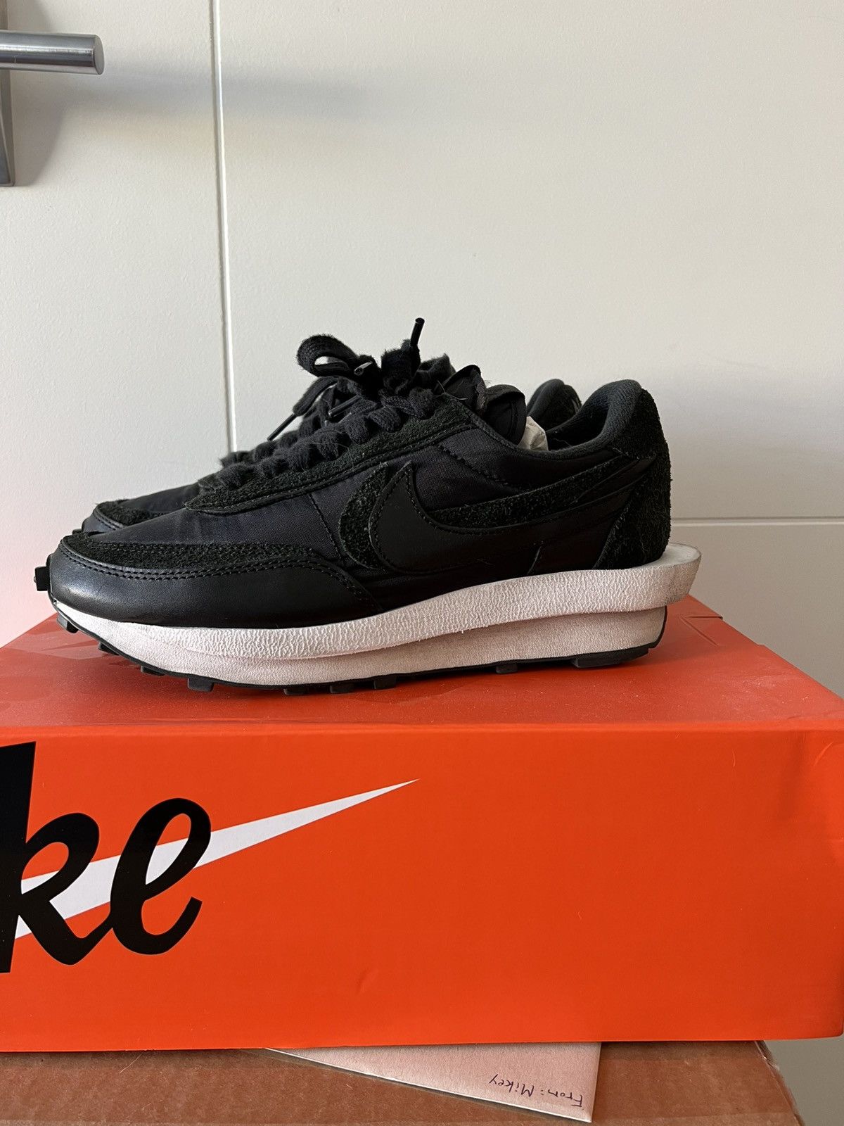 Nike × Sacai Sacai x Nike LD Waffle Nylon Black Size US 8.5 / IT 38.5 - 4 Thumbnail