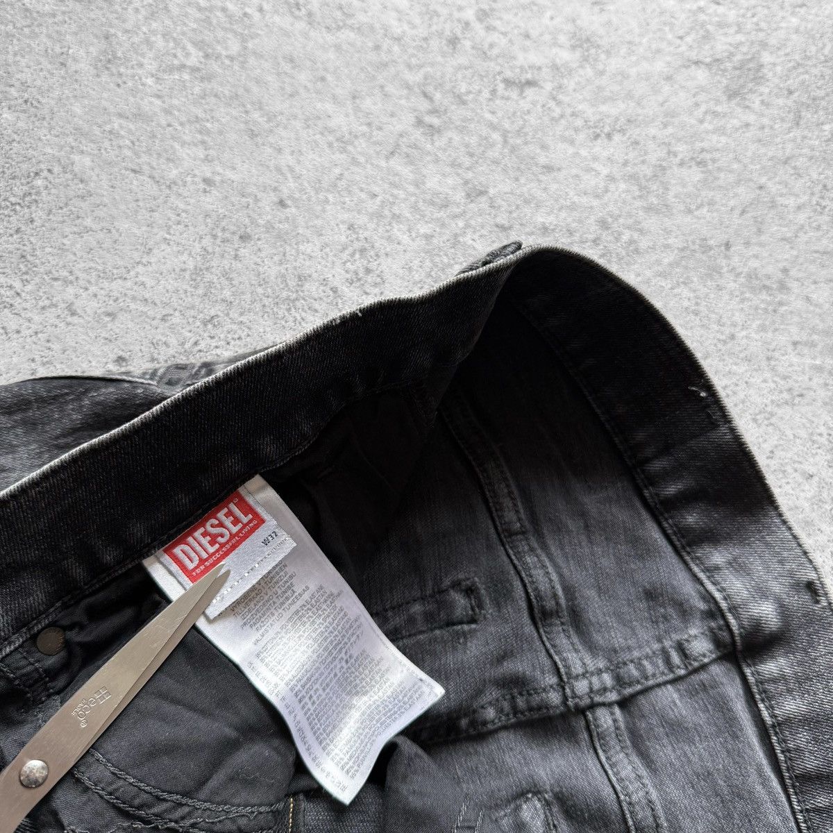 Diesel Diesel D-Amny Mens Skinny Jeans Black Grey Denim Zipper Size US 32 / EU 48 - 8 Thumbnail