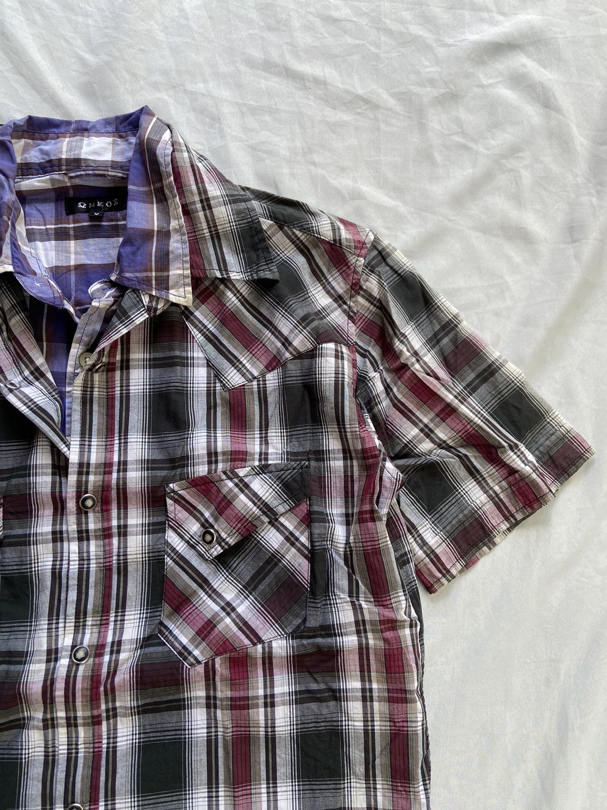 Japanese Brand OMKOE DOUBLE LAYER BUTTON UP SHIRT Size US L / EU 52-54 / 3 - 11 Thumbnail