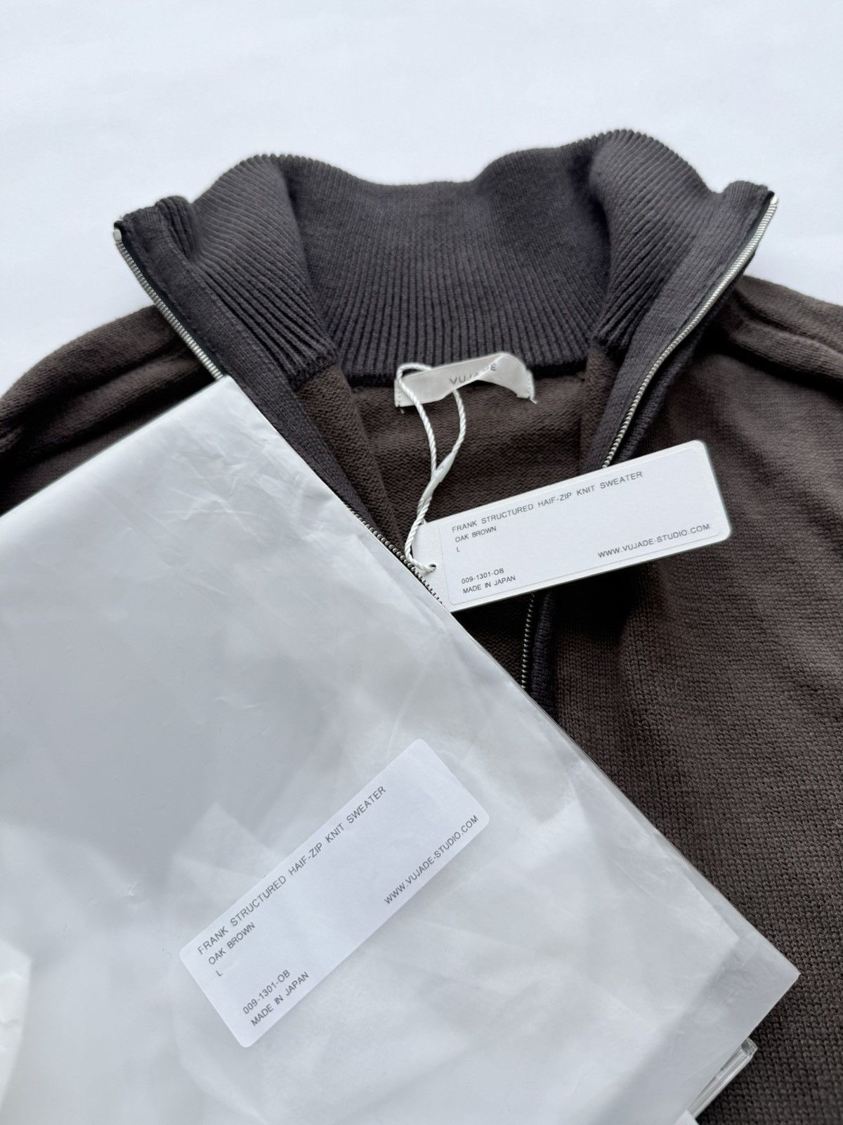 Vuja De VUJADE FRANK STRUCTURED HAIF-ZIP KNIT SWEATER Size US L / EU 52-54 / 3 - 4 Thumbnail