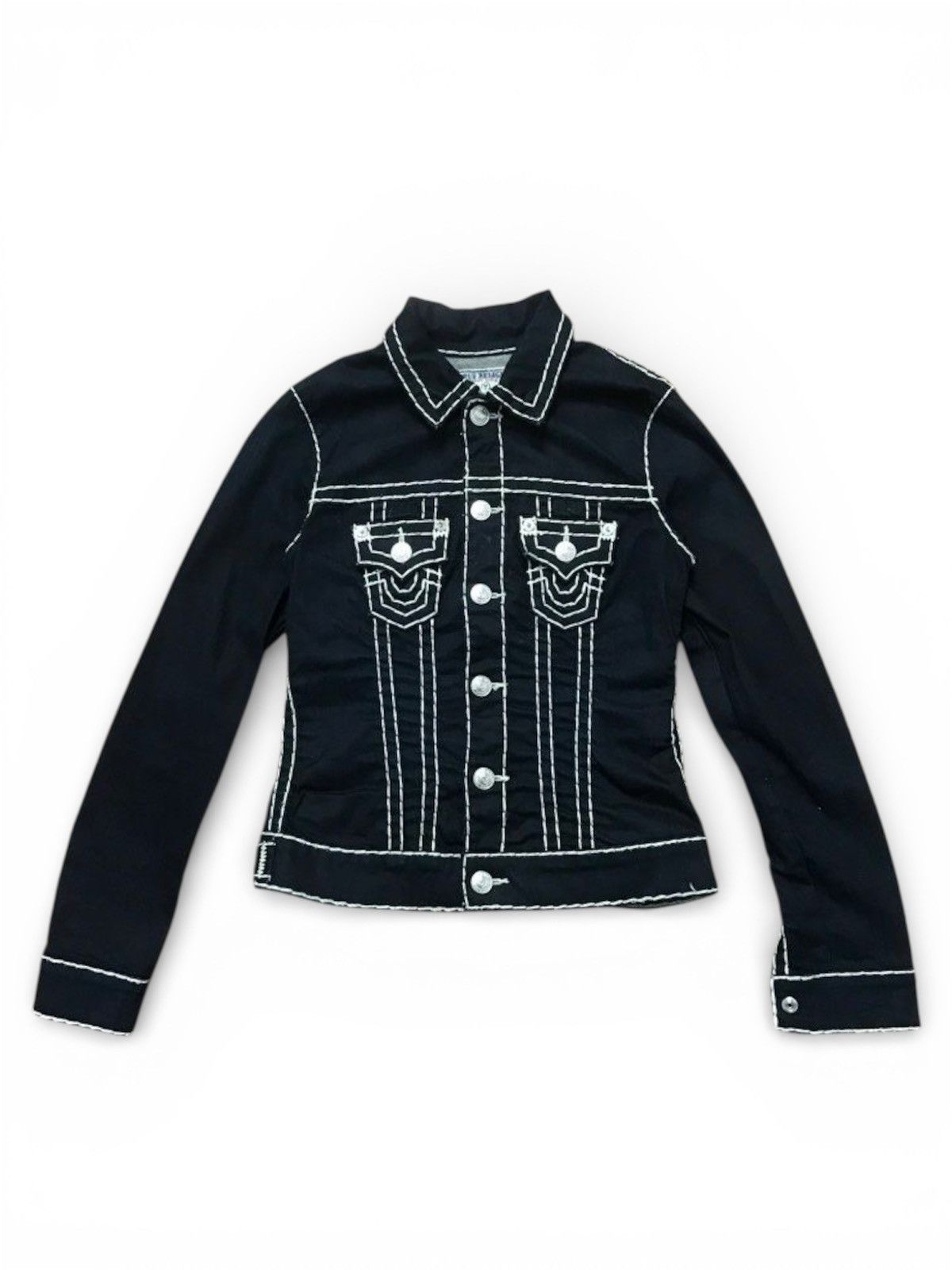 True Religion True Religion Blue Denim Jacket Heavy Stitching Y2K Archive Size US S / EU 44-46 / 1 - 1 Thumbnail