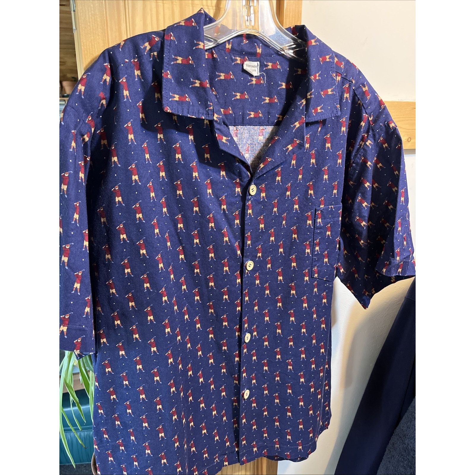 Other Mercedes VTG Men’s XL Navy Short Sleeve Golf Print Cotton Size US XL / EU 56 / 4 - 2 Thumbnail