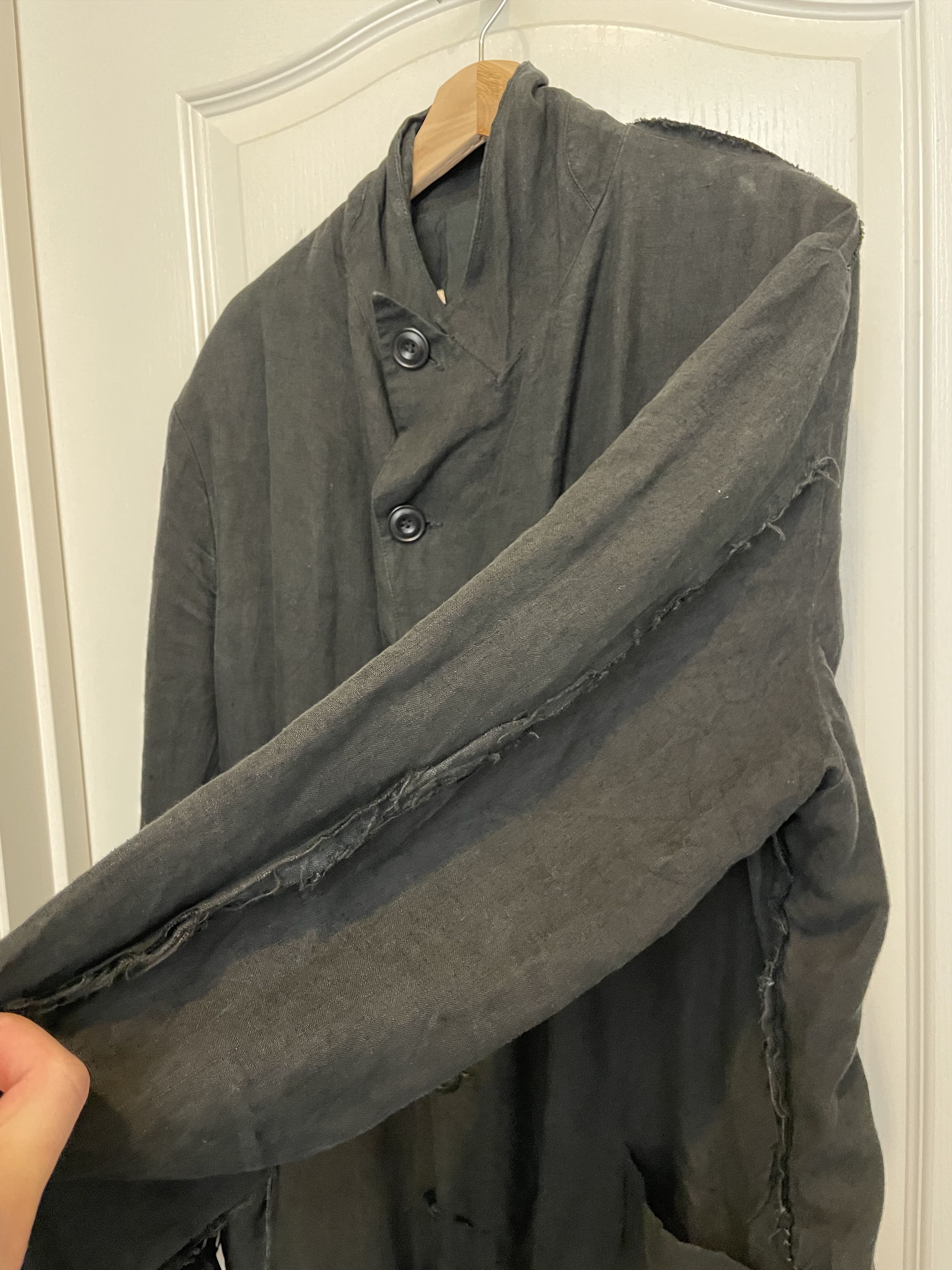 John Alexander Skelton JAS Collection V Antique Linen Field Coat Size US L / EU 52-54 / 3 - 5 Thumbnail