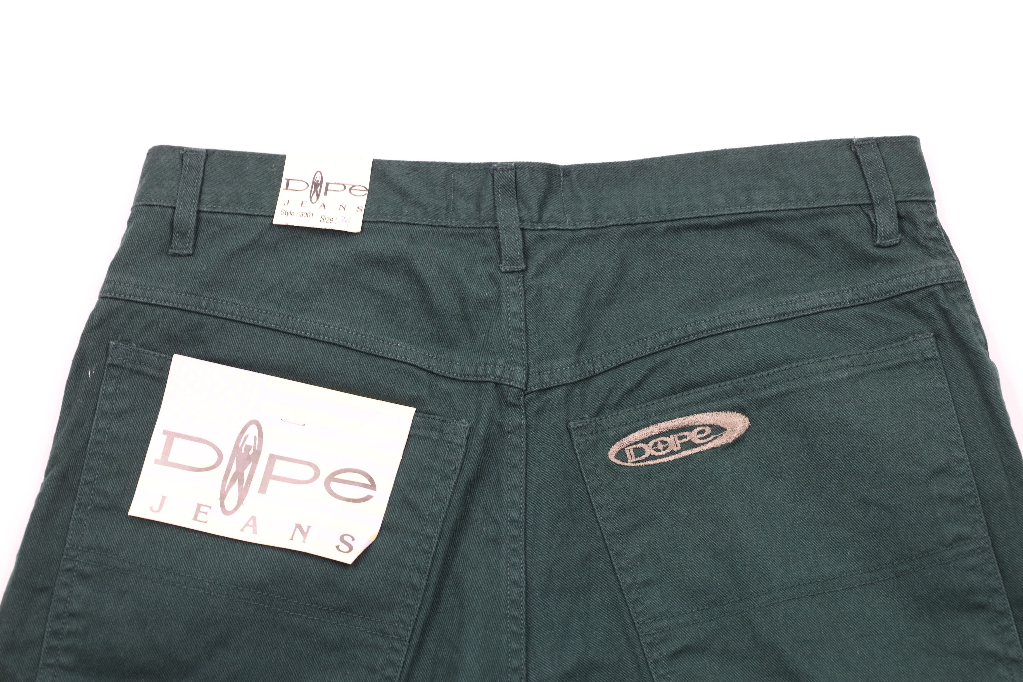Vintage NOS Vintage 90s Streetwear Fit Denim Shorts Jorts Green Size US 34 / EU 50 - 10 Thumbnail
