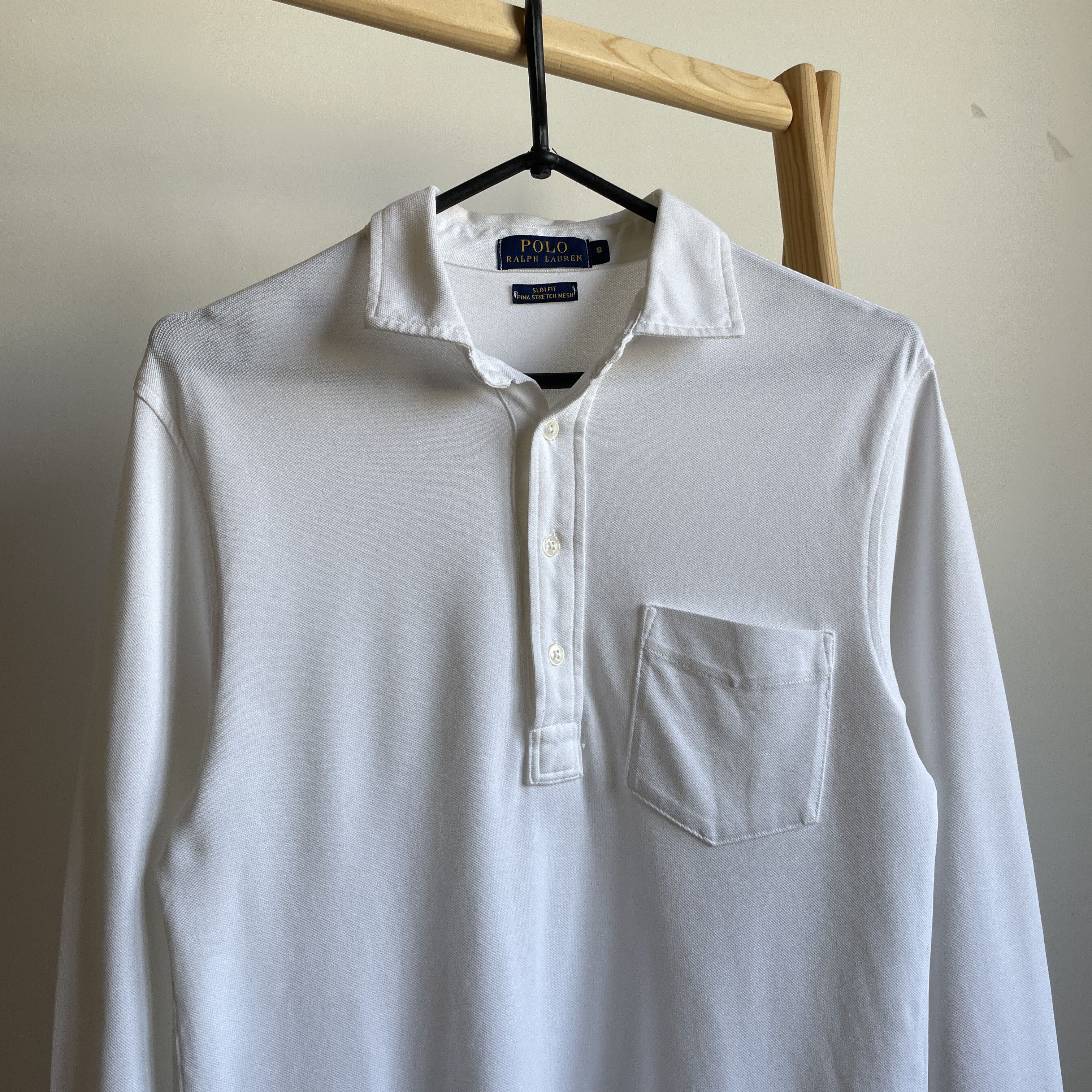 Polo Ralph Lauren Polo Ralph Lauren Slim Fit Pima Mesh Half Button Shirt Size US S / EU 44-46 / 1 - 3 Thumbnail