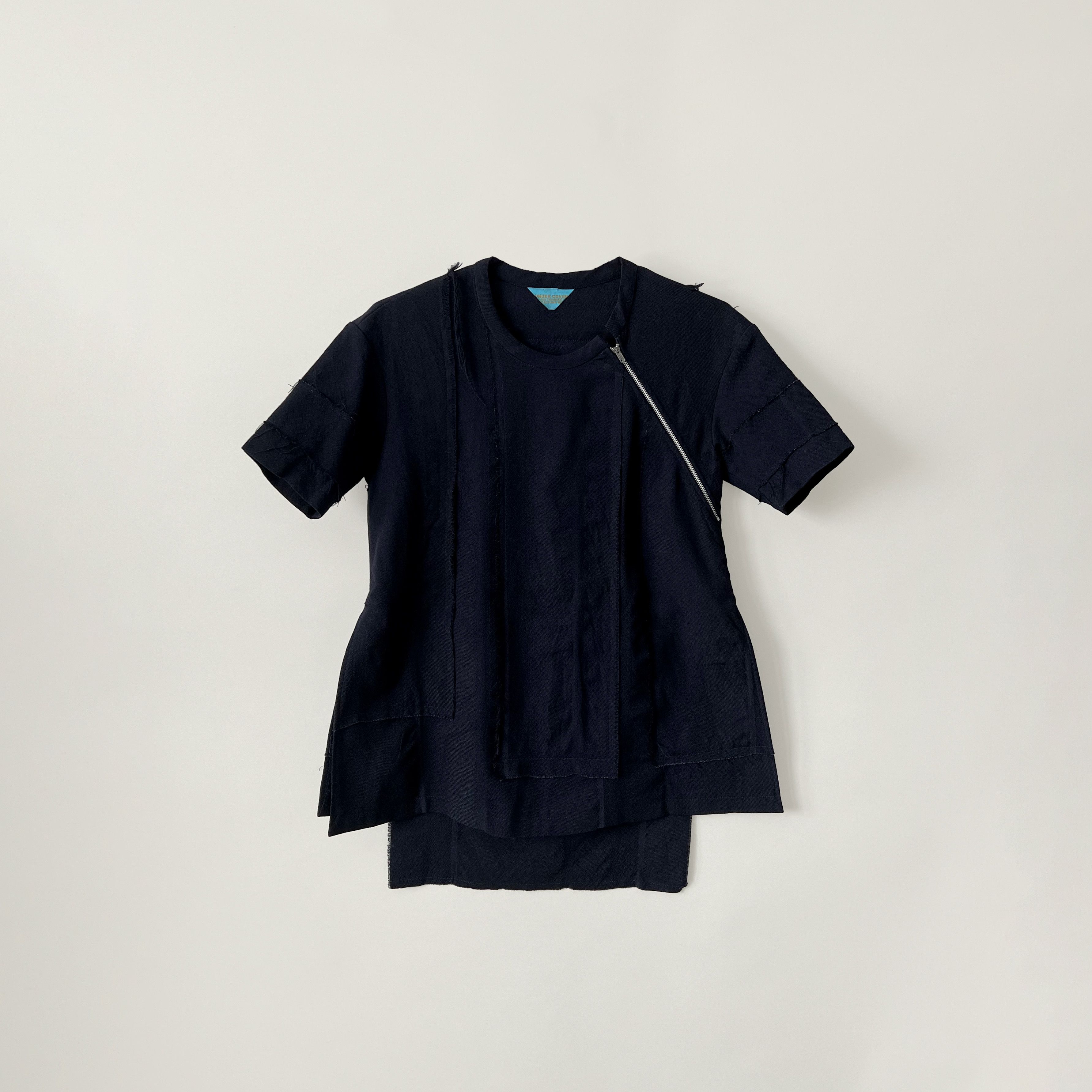 Undercover AW1997 ‘LEAF’ Navy Runway Wool Patchwork Top Size M / US 6-8 / IT 42-44 - 1 Thumbnail