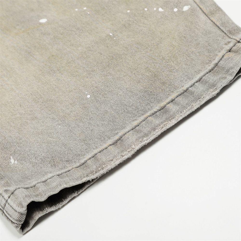 Jean Distressed men's punk ink-splashed ripped scimitar jeans Size US 32 / EU 48 - 6 Thumbnail