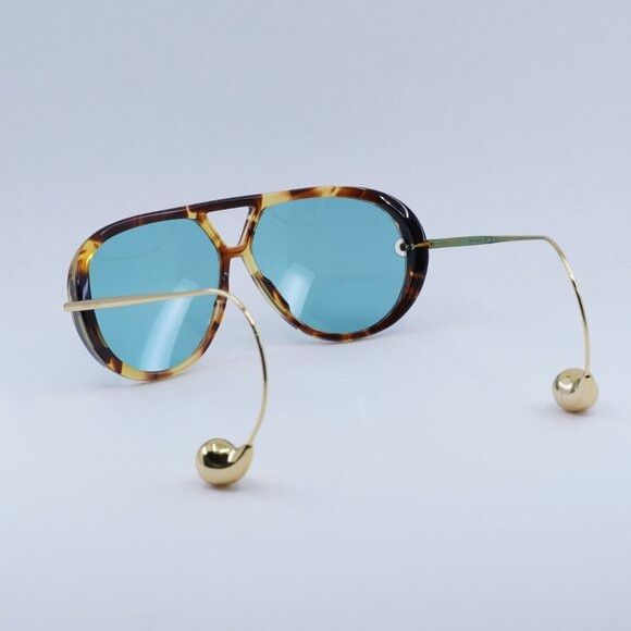 Bottega Veneta Bottega Veneta BV1273S 007 Sunglasses Havana/Gold Geometric Size ONE SIZE - 13 Thumbnail