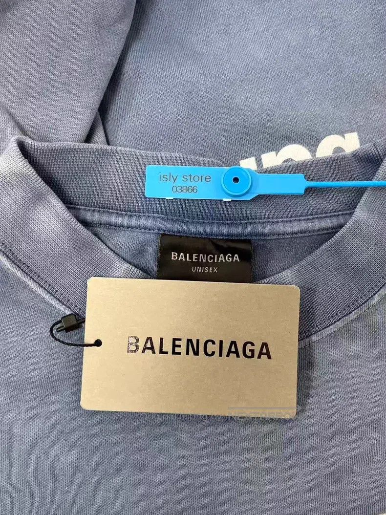 Balenciaga Balenciaga Letter Logo Printed Round Neck Short Sleeve T-S Size US XL / EU 56 / 4 - 4 Thumbnail