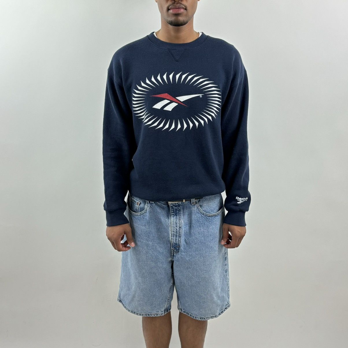 Japanese Brand × Reebok × Vintage vintage 90s REEBOK Logo Spellout sweatshirt Size US L / EU 52-54 / 3 - 4 Thumbnail