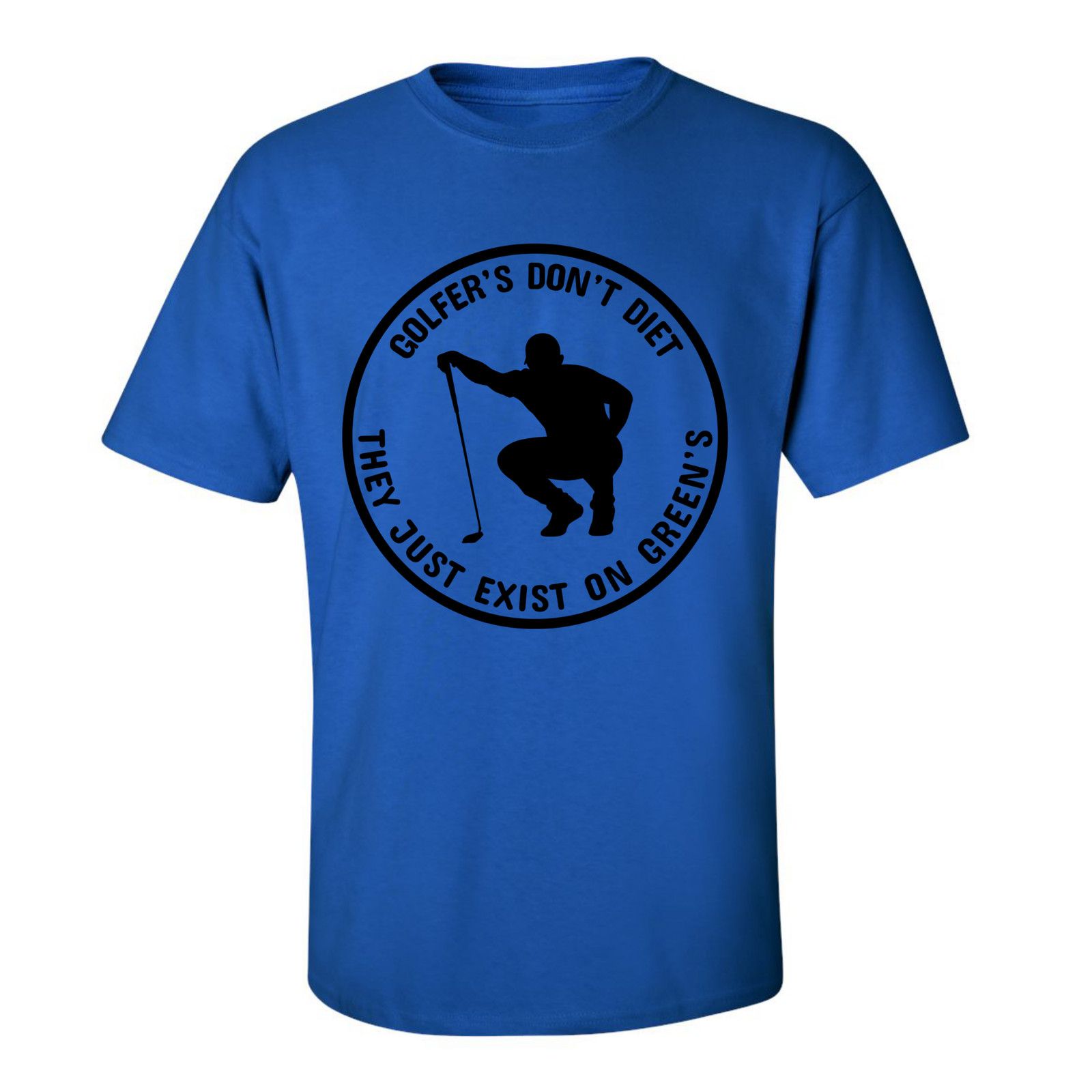 Gildan Golfers Don't Diet Greens Funny Man Golfer Kneeling T-Shirt Size US L / EU 52-54 / 3 - 12 Thumbnail
