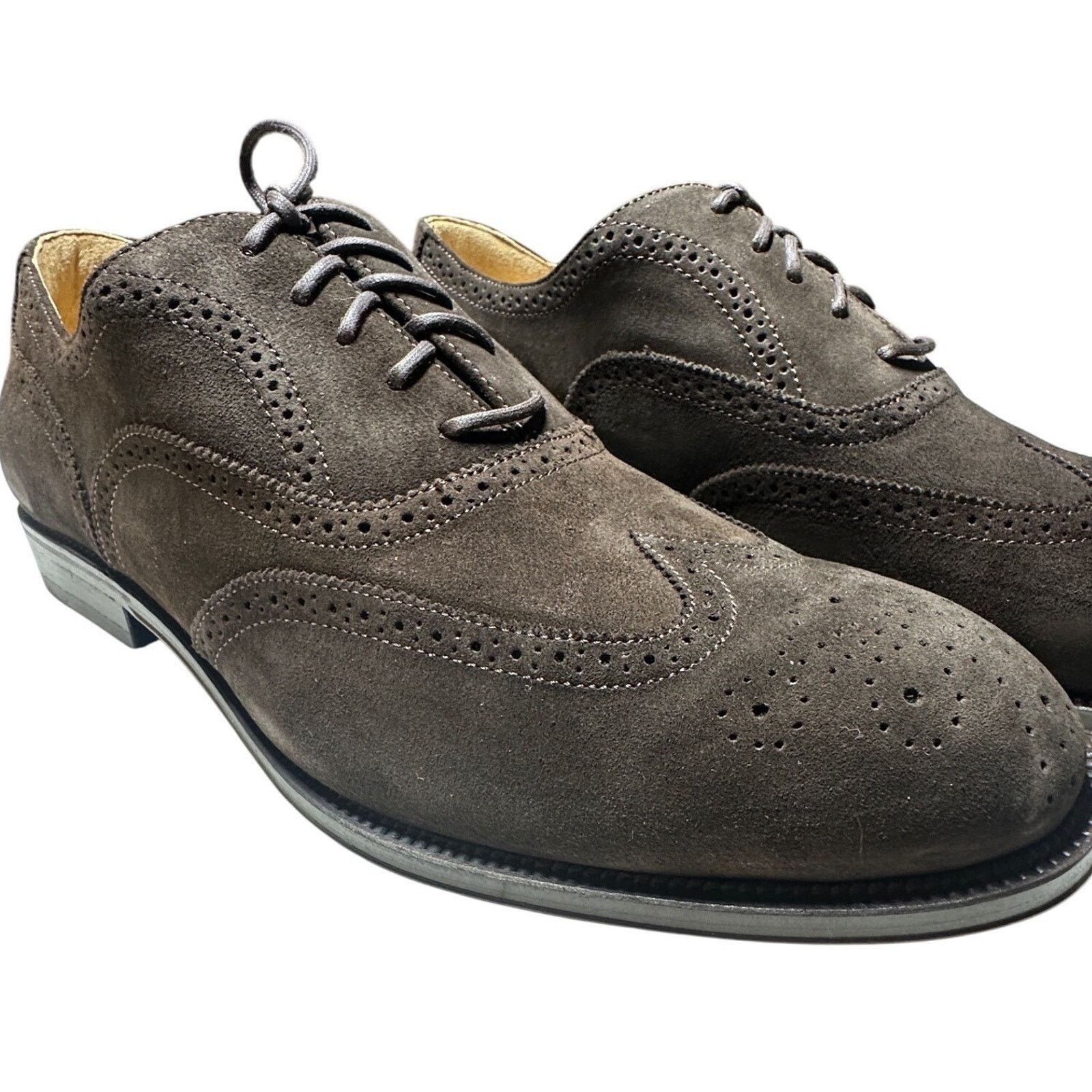 Lands' End Lands' End Wingtip Oxford Men's 13 Dark Brown Suede New Size US 13 / EU 46 - 1 Thumbnail