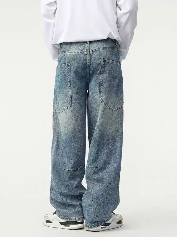 Japanese Brand Junko Vintage street spliced washed and worn loose jeans Size US 32 / EU 48 - 5 Thumbnail