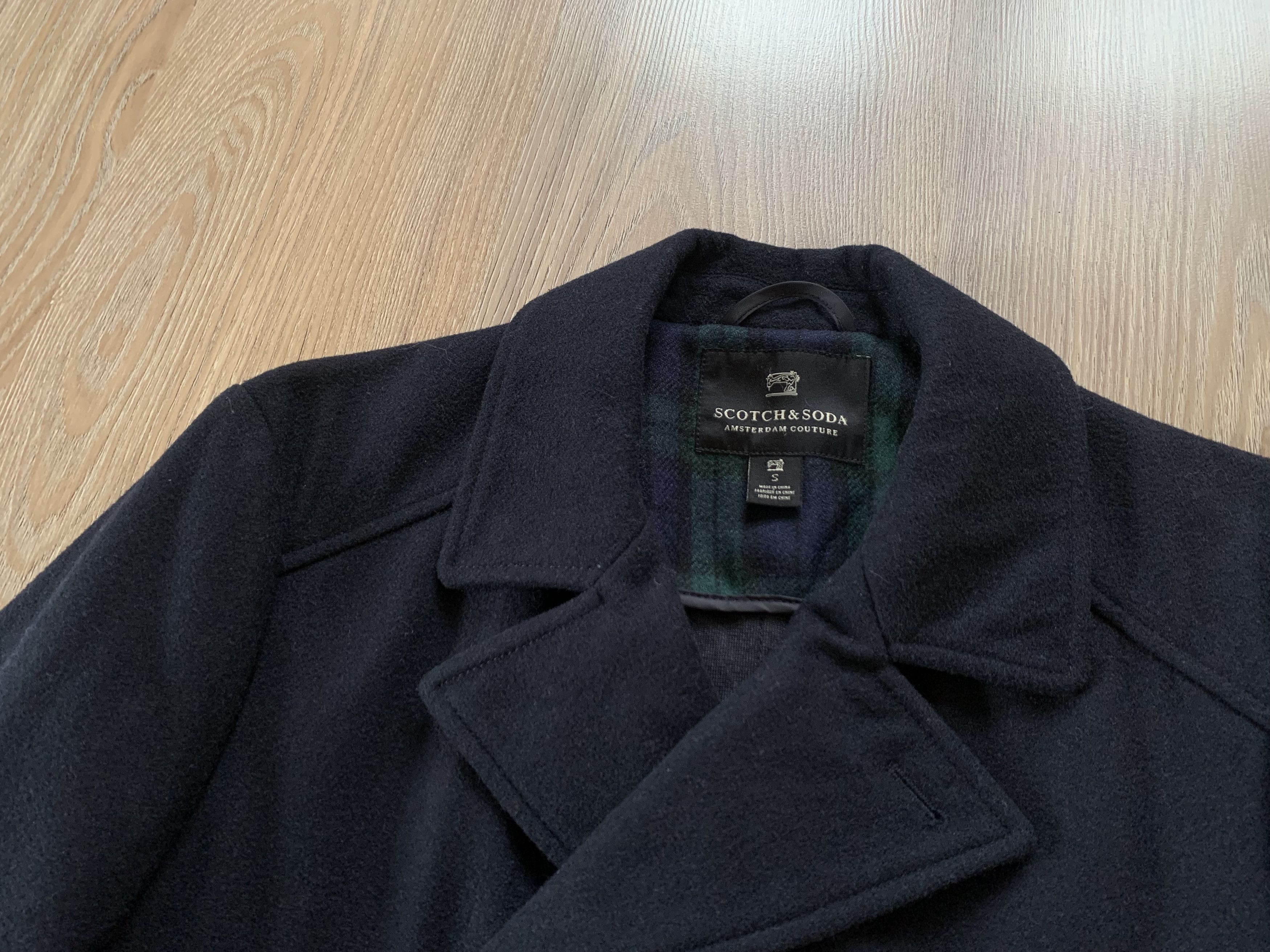 Scotch & Soda Scotch & Soda Navy Blue Demi Wool Short Coat Size US S / EU 44-46 / 1 - 5 Thumbnail