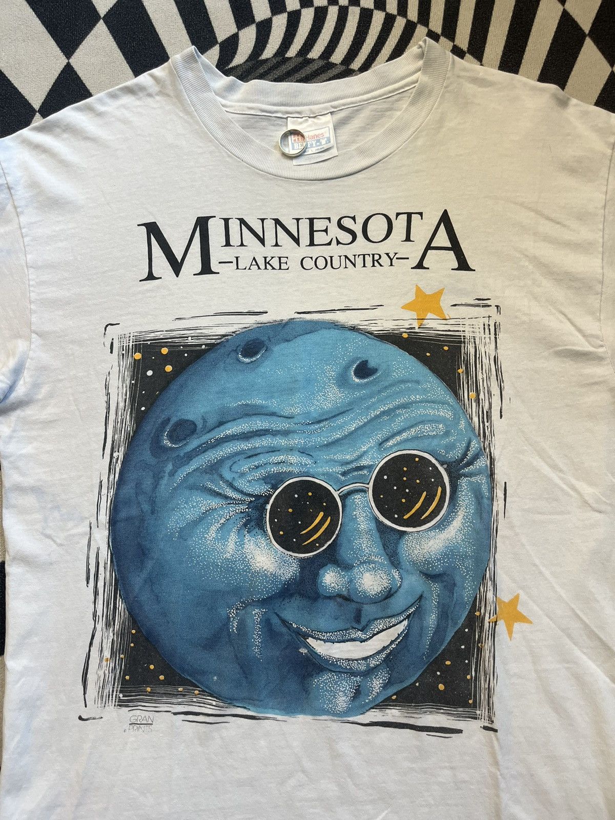 Arts & Science Vintage Artwork MINNESOTA Lake Country Blue Moon 90’s Tshirt Size US L / EU 52-54 / 3 - 4 Thumbnail