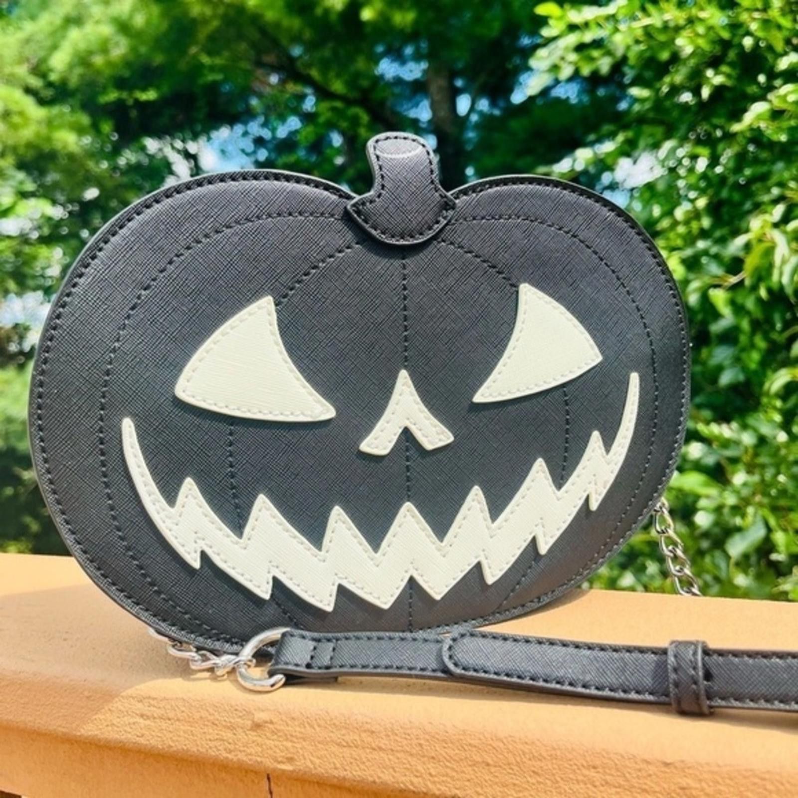 Mad Engine Black Glow In The Dark Pumpkin Crossbody Bag Nwt, Women's