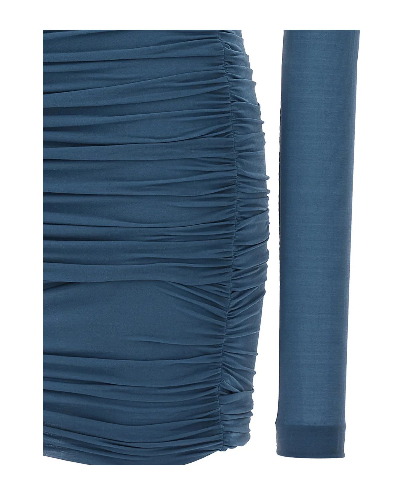 Saint Laurent Paris o1y0126 Mini Dress in Deep Teal Size M / US 6-8 / IT 42-44 - 3 Thumbnail