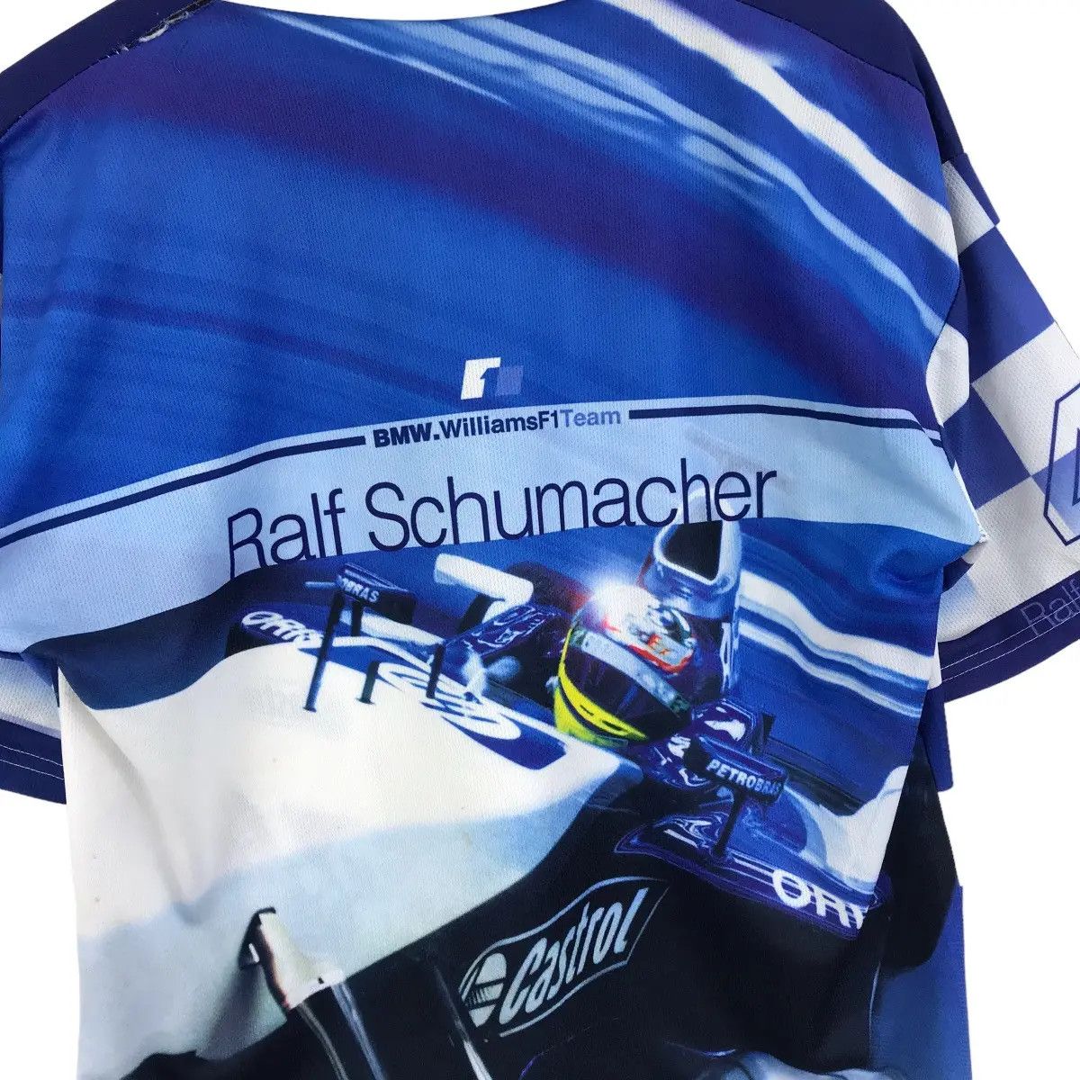 Vintage Vtg 99 RALF SCHUMACHER WILLIAMS Formula 1 Jersey Tee Shirt Size US L / EU 52-54 / 3 - 7 Thumbnail